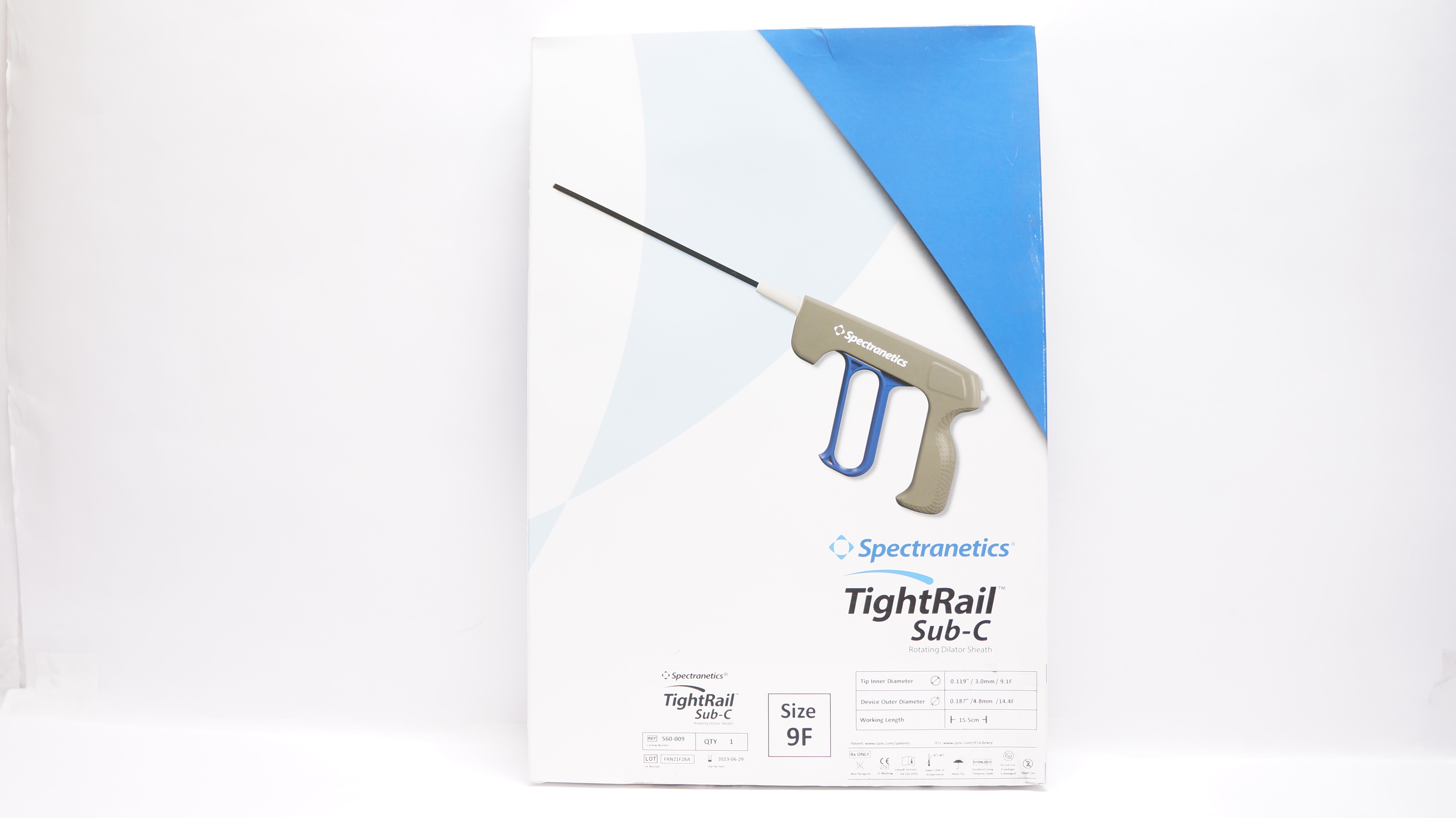 Spectranetics 560-009 TightRail Sub-C, Rotating Dilator Sheath, 9F (x)