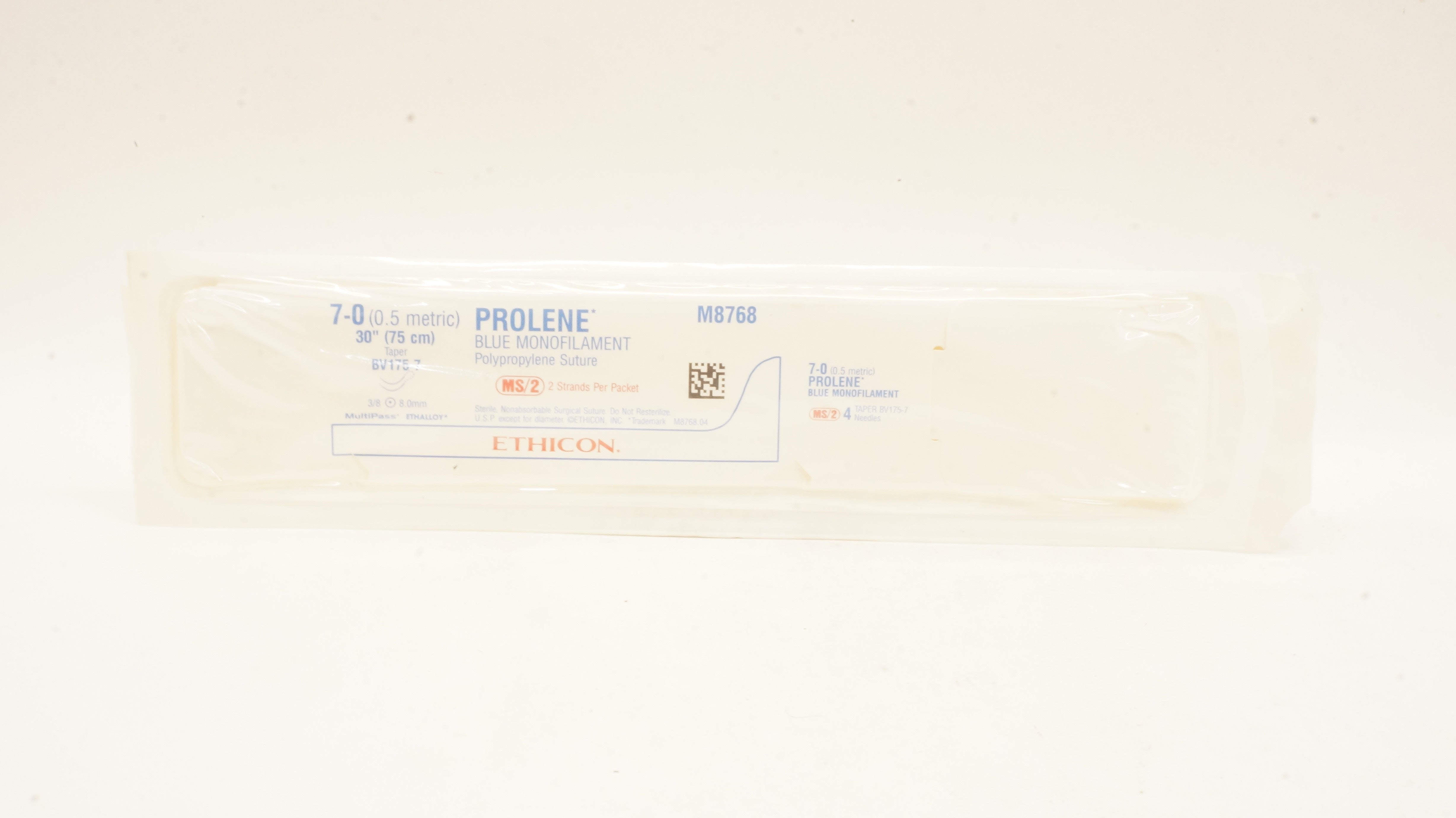 Ethicon M8768 7-0 Prolene Stre BV175-7 3/8 8.0mm Taper, 30inch (x)