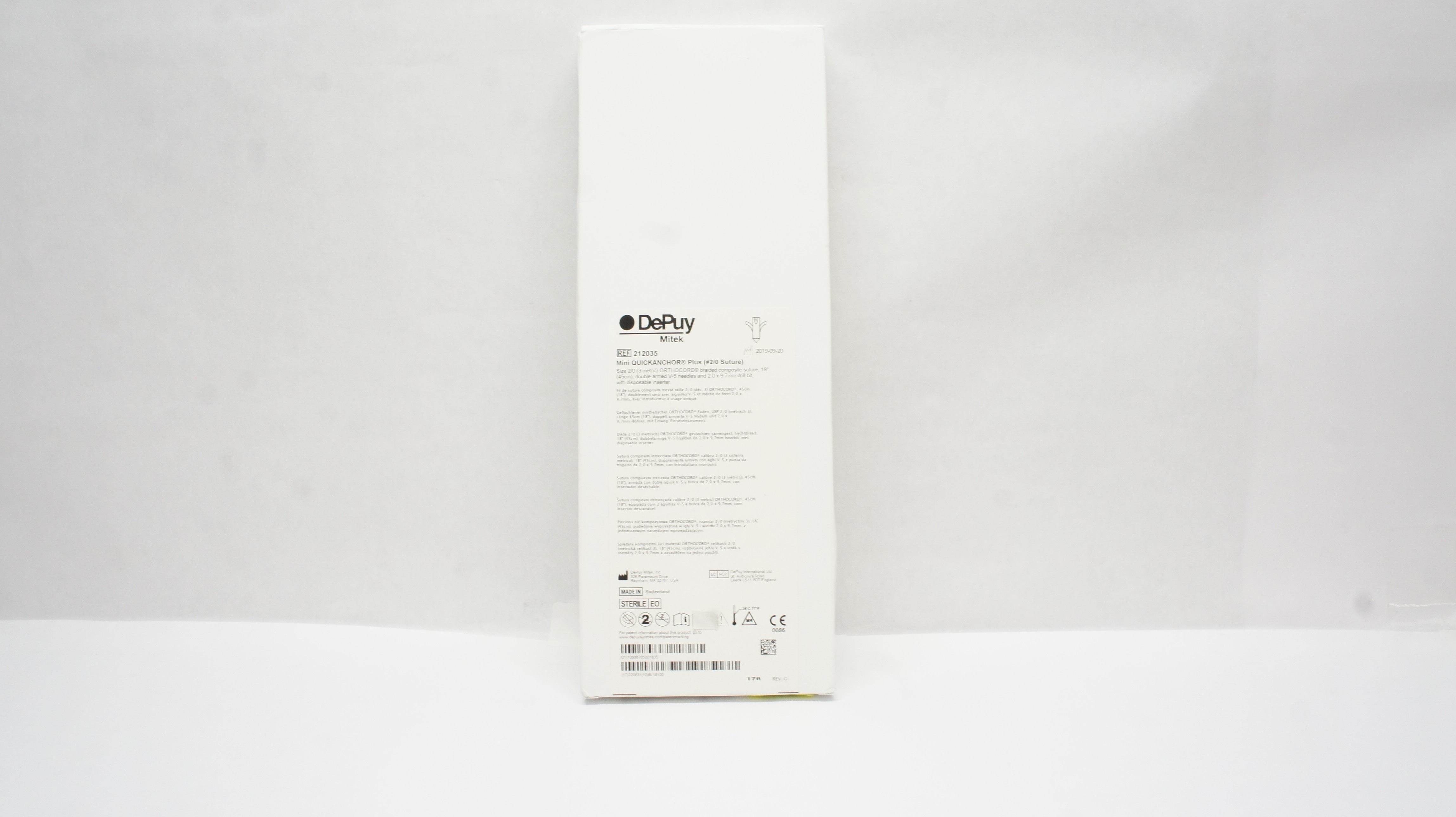 DePuy 212035 Mini QUICKANCHOR Plus #2/0 Stre (x)