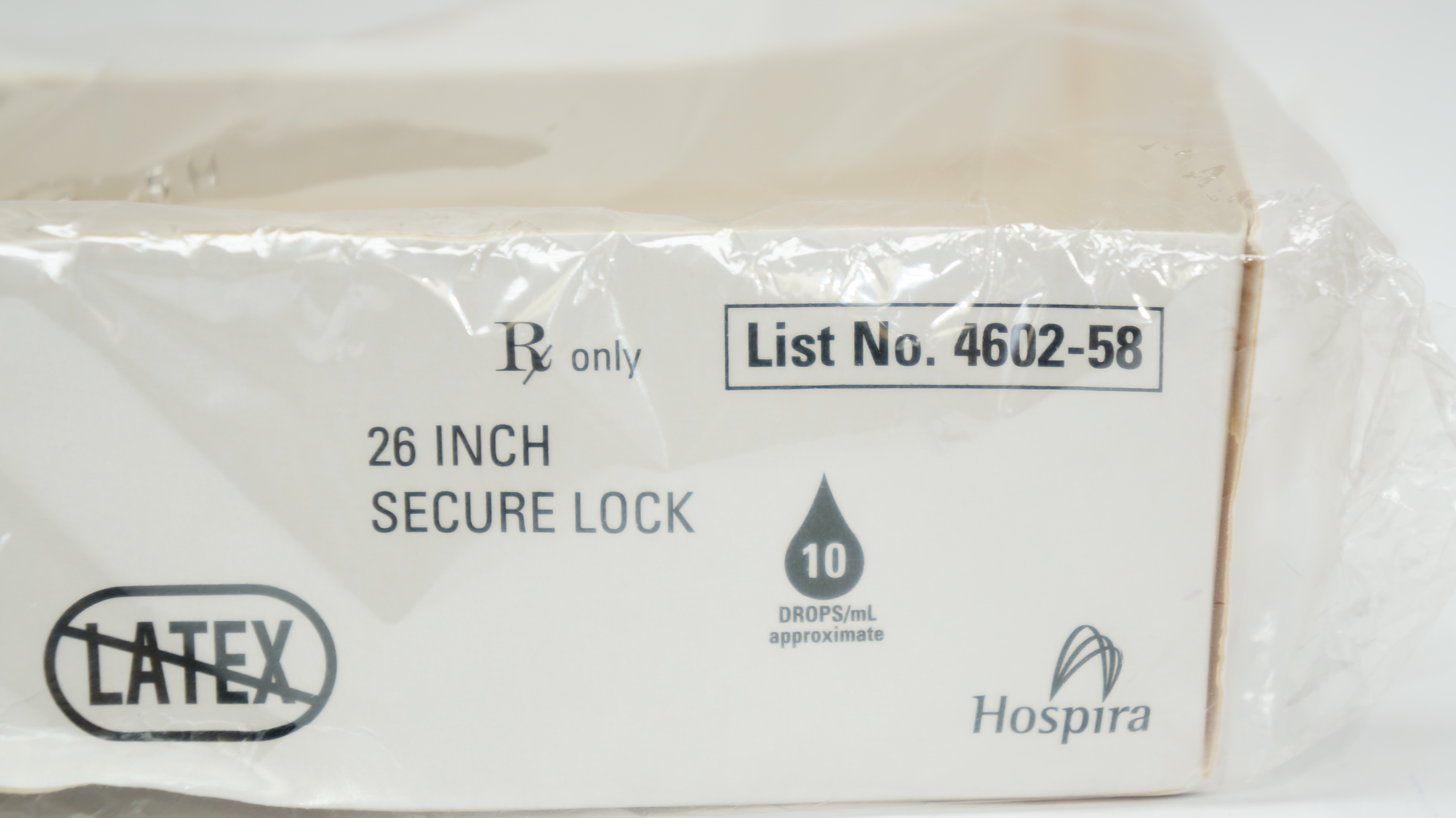 Hospira 460258 Blood Secondary Set 26inch Secure Lock 10 Drops/mL