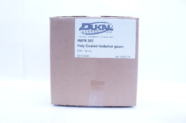 Dukal 303 Poly Coated Isolation Gown Yellow - Box of 50