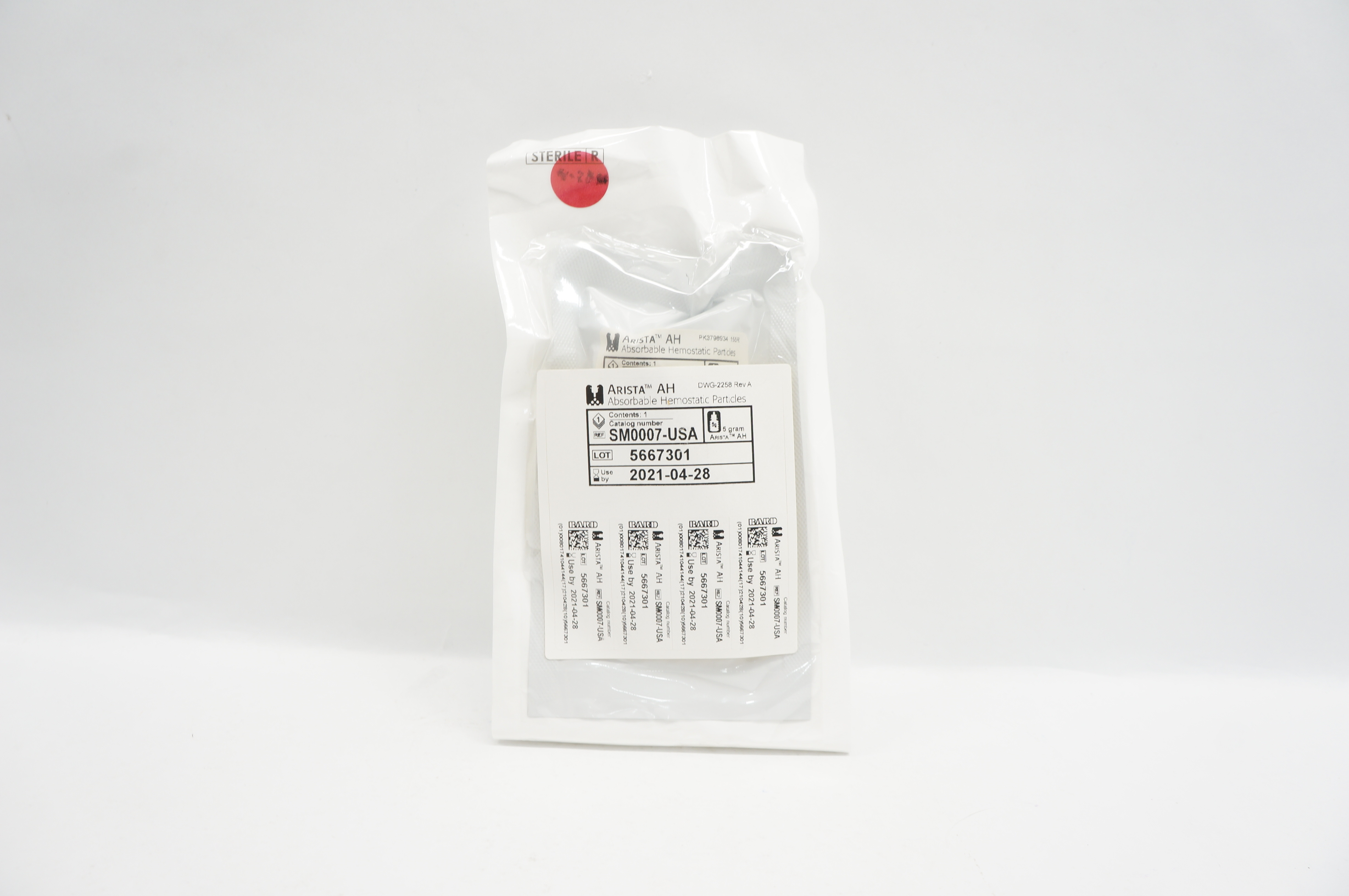 Bard SM0007-USA Arista AH Absorbable Hemostatic Particles 5g (x)