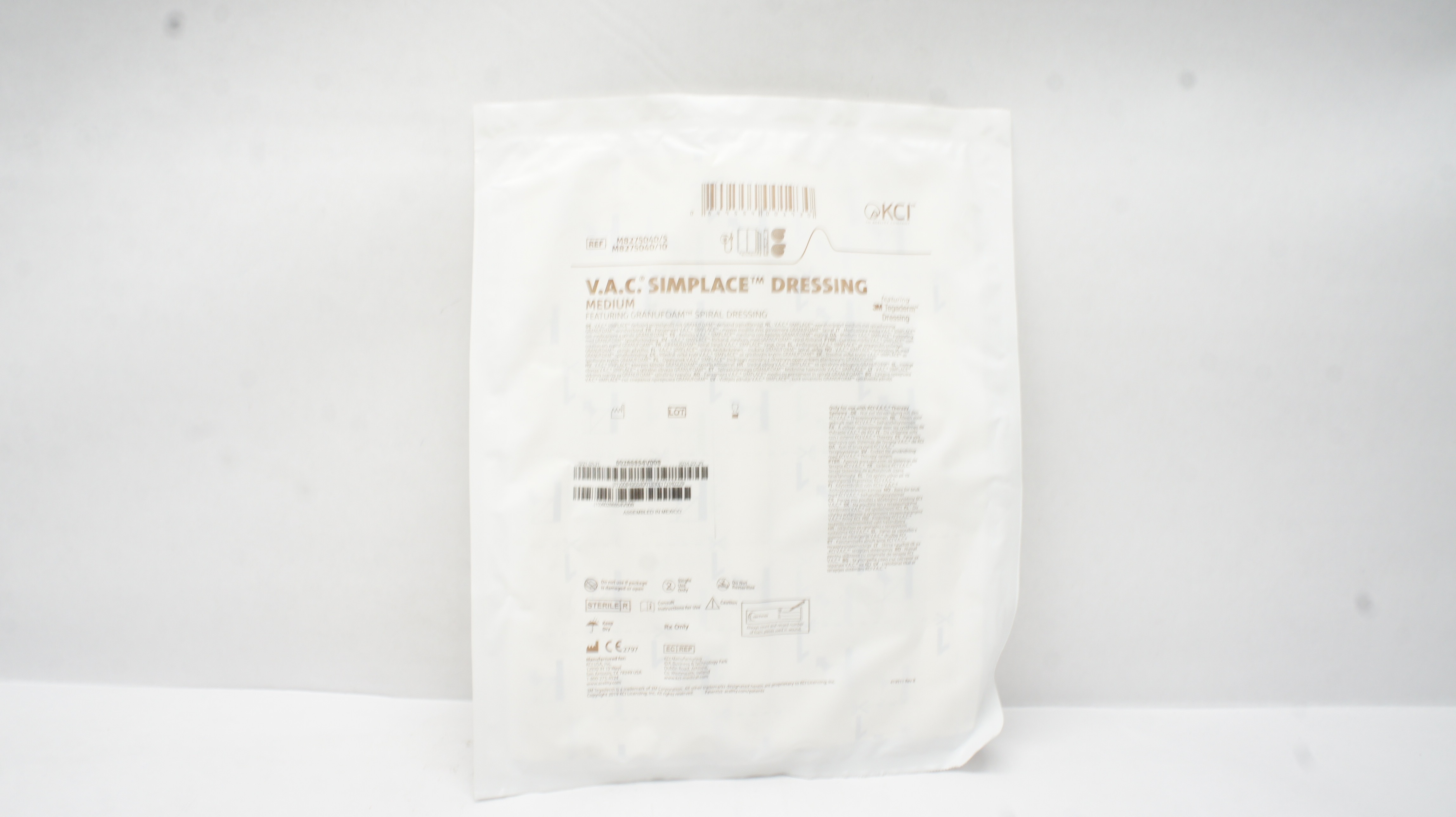 KCI M8275040/5 V.A.C. Simplace Featuring Granufoam Spiral Dressing Medium (x)