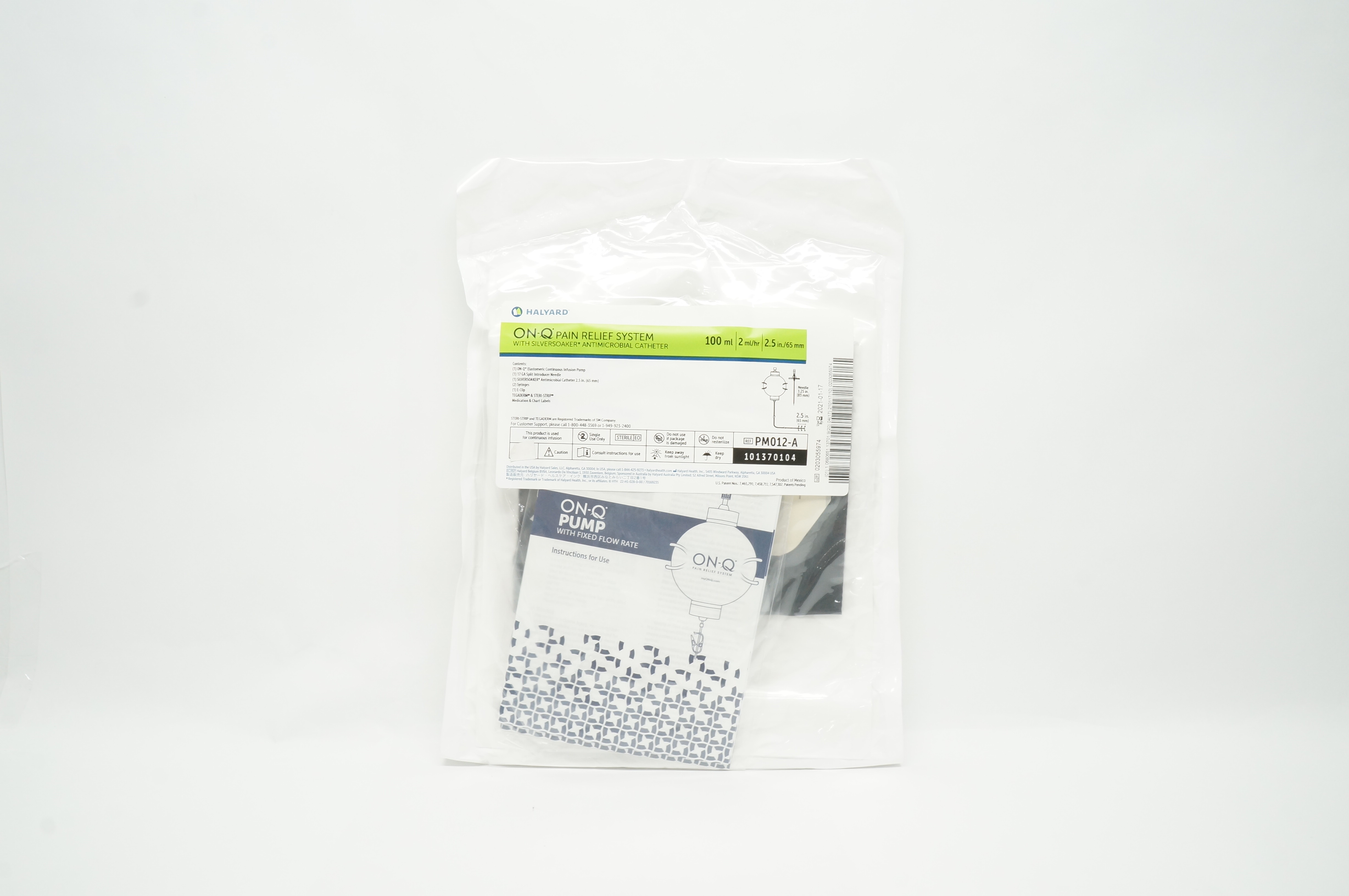 Halyard PM012-A On-Q Pain Relief System with Cath 100ml Ndle 3.25in. 2.5in. (x)
