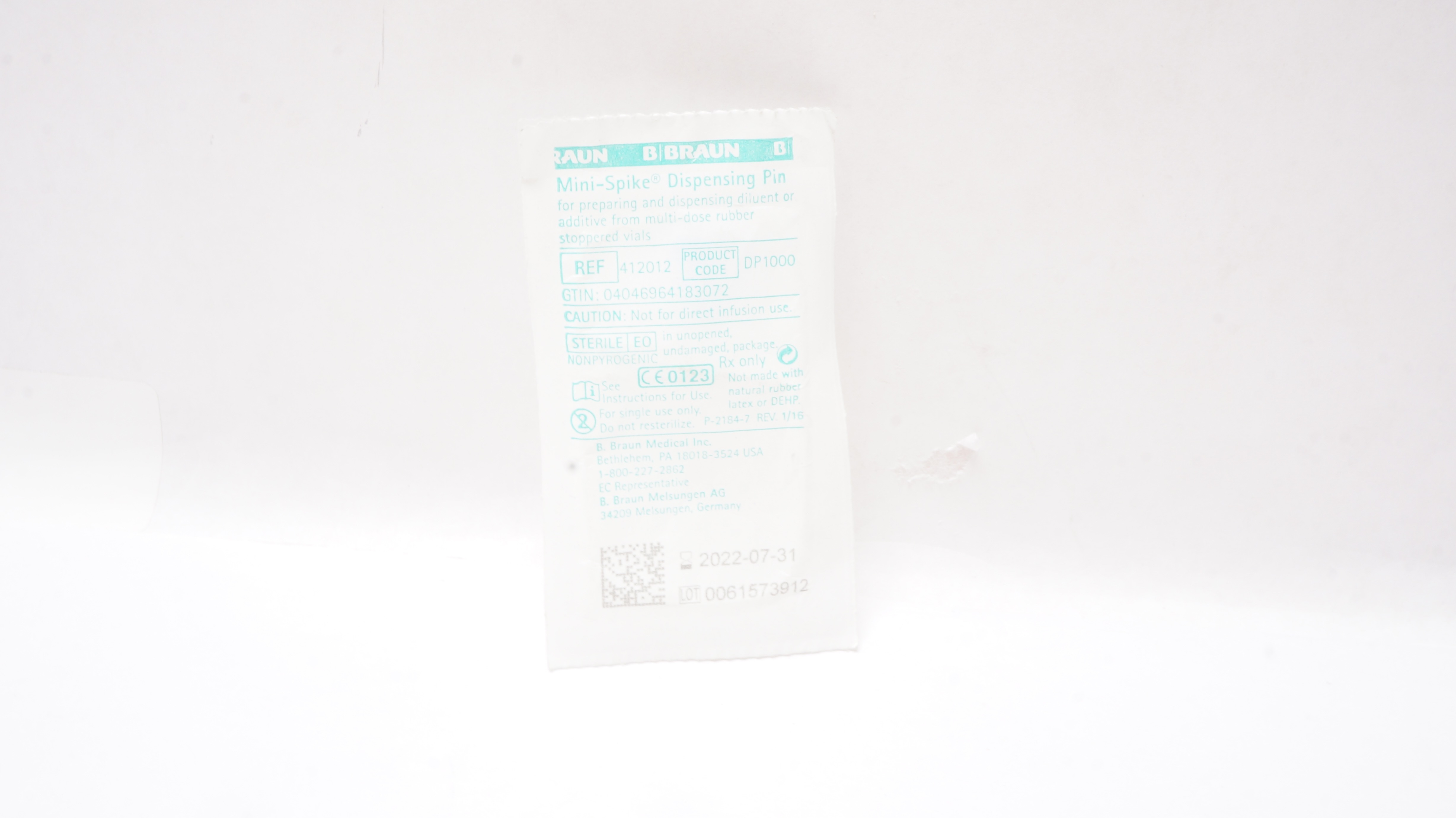 B.Braun 412012 Mini-Spike Dispensing Pin (x)
