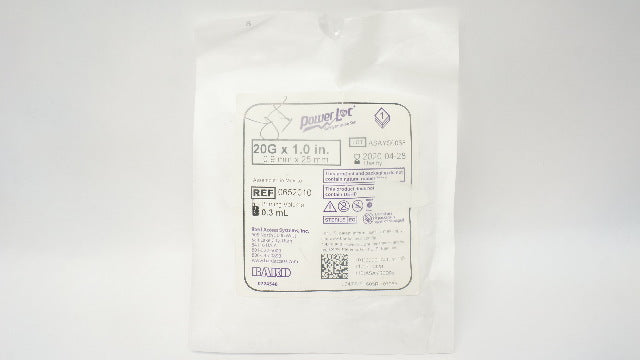 Bard 0652010 Power Loc Safety Infusion Set 20G x 1.0 inch Priming Vol. 0.3mL (x)
