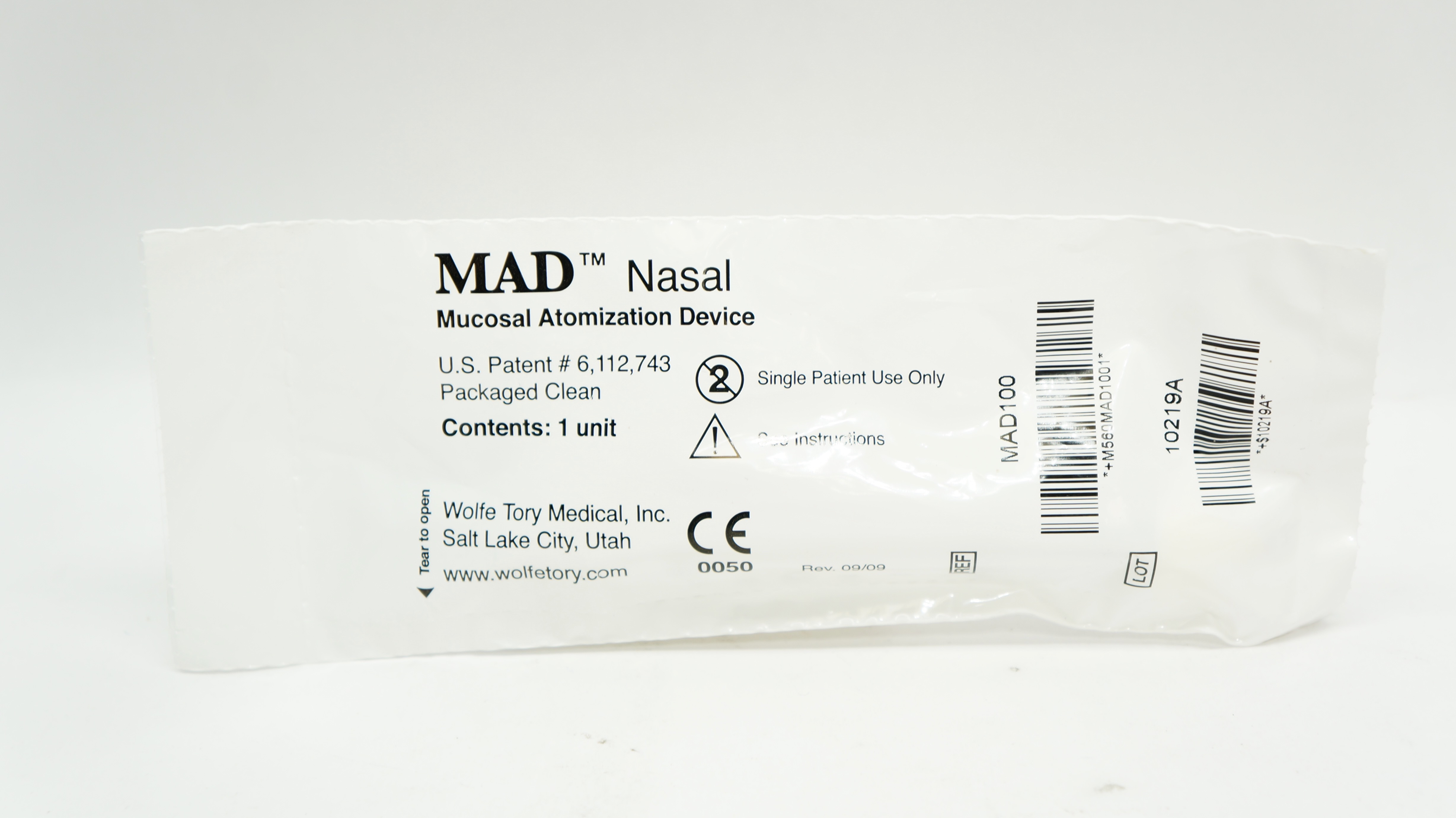 Wolfe Tory Medical MAD100 MAD Nasal Mucosal Atomization Device