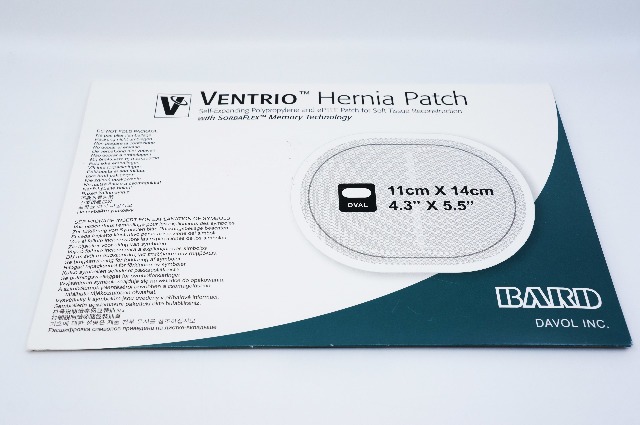 Bard 0010215 Mesh Ventrio Hernia Patch Medium Oval with ePTFE 4.3in x 5.5in (x)