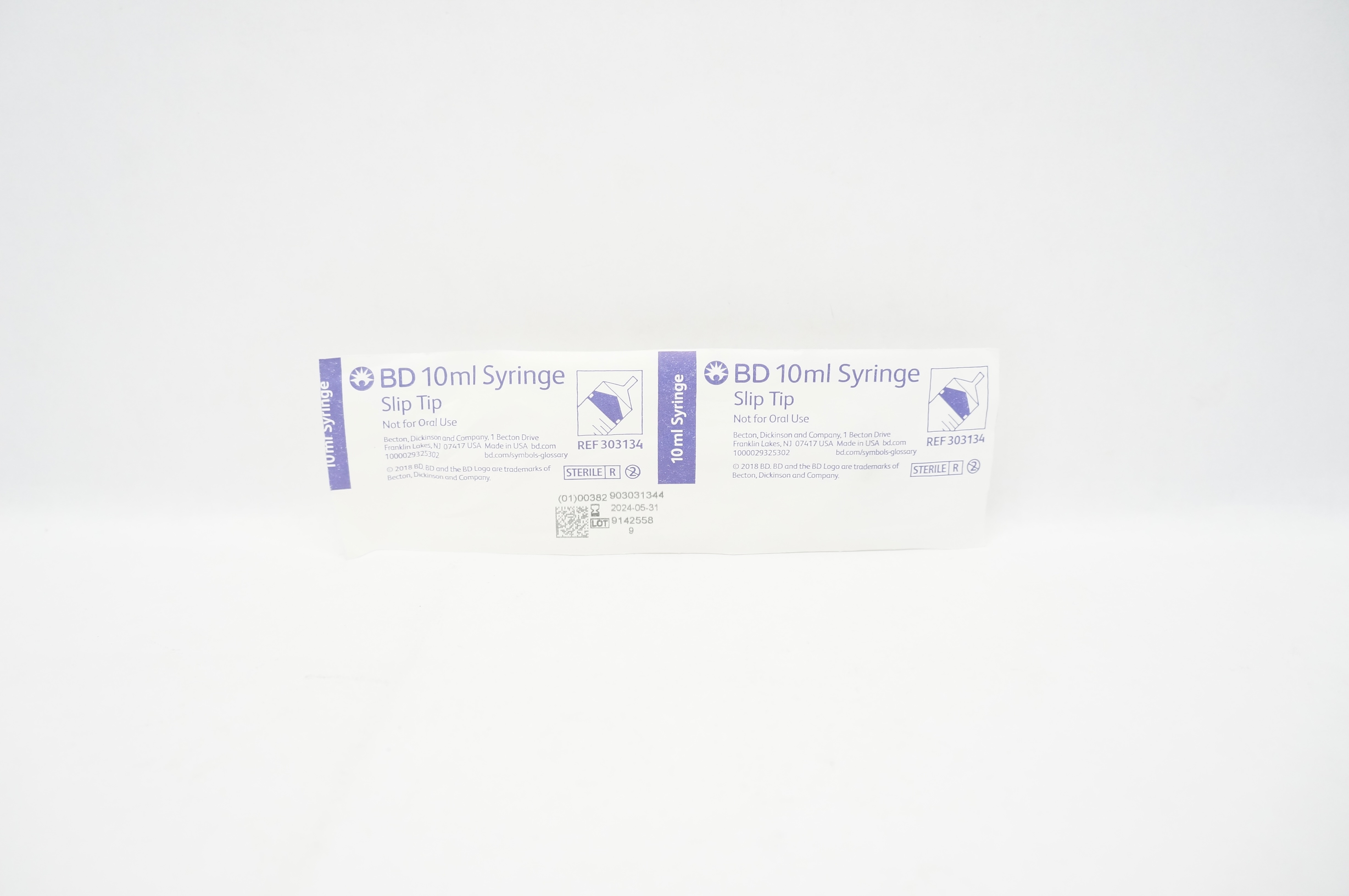 BD 303134 Syringe Slip Tip Not for Oral Use 10ml