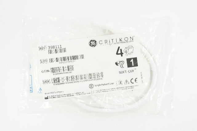 Ge Medical 398111 Critikon 2524 Blood Pressure Cuffs, Soft-Cuf, Size 4, 7-13cm