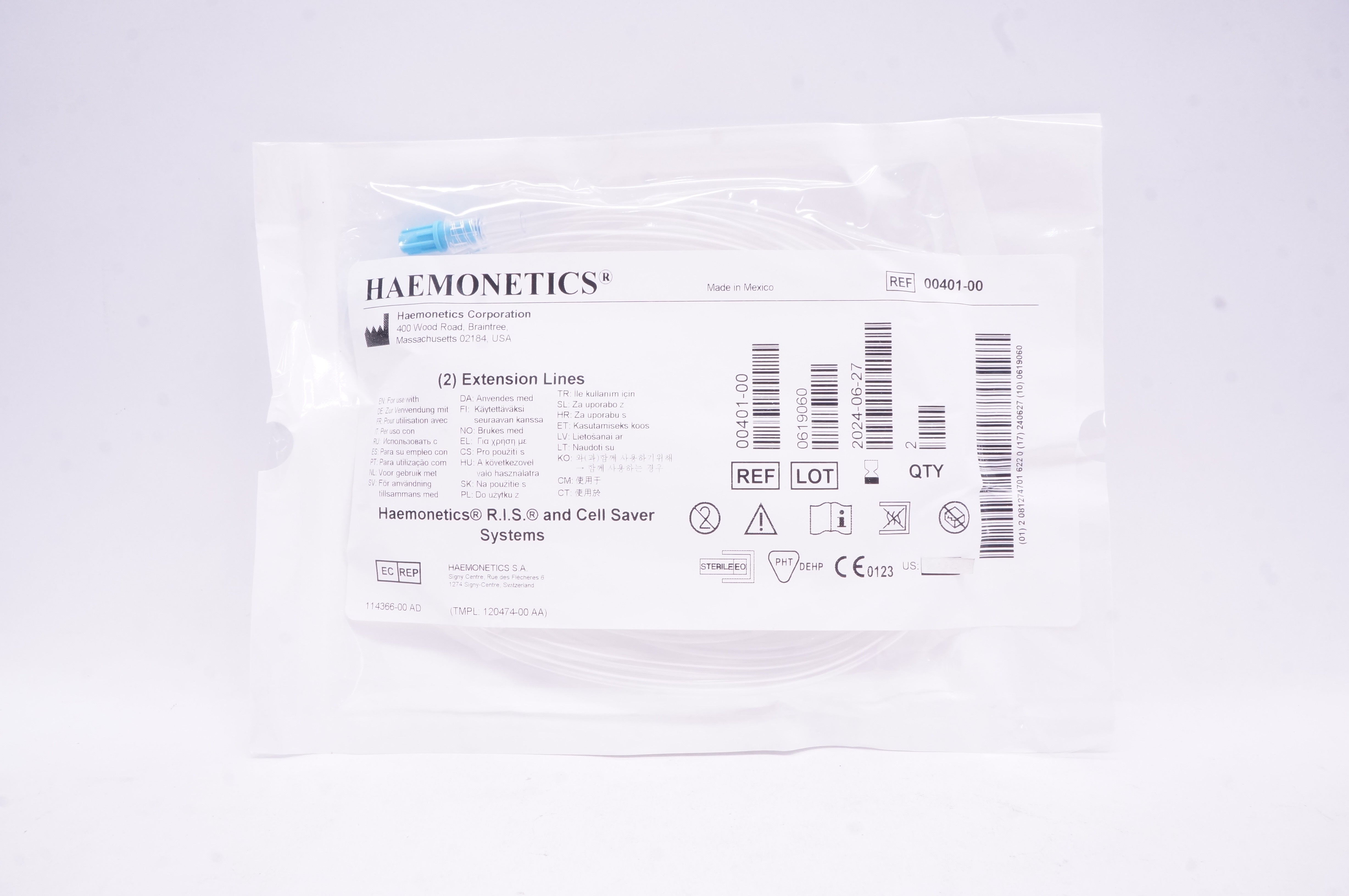 Haemonetics 00401-00 R.I.S. and Cell Saver System - Pack of 2