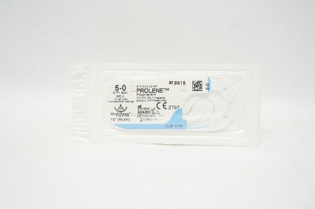 Ethicon 8618 5-0 PROLENE Stre PC-1, 13mm 3/8c Conventional Cutting, 18inch