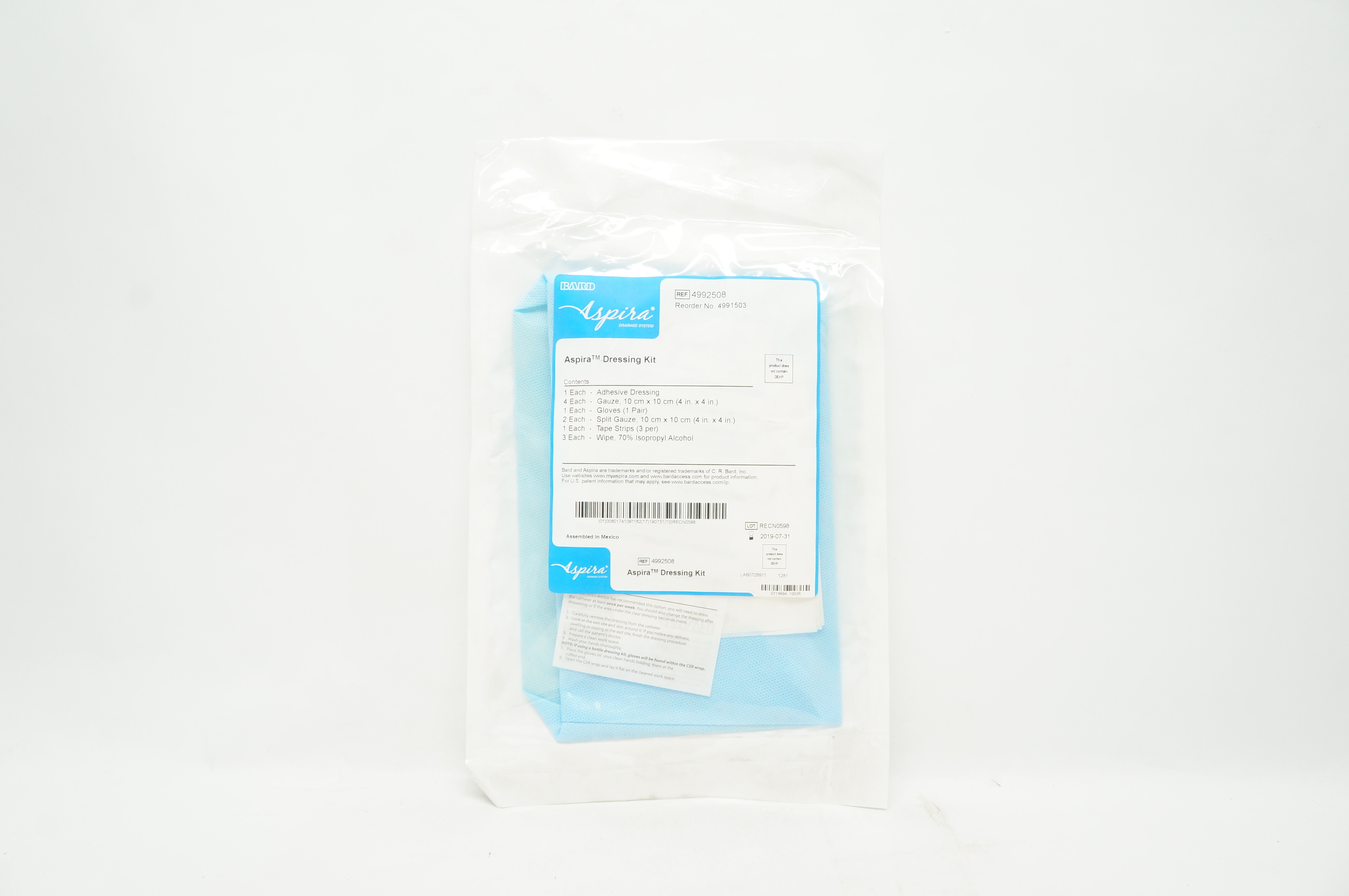 Bard 4992508/4991503 Aspira Dressing Kit (x)