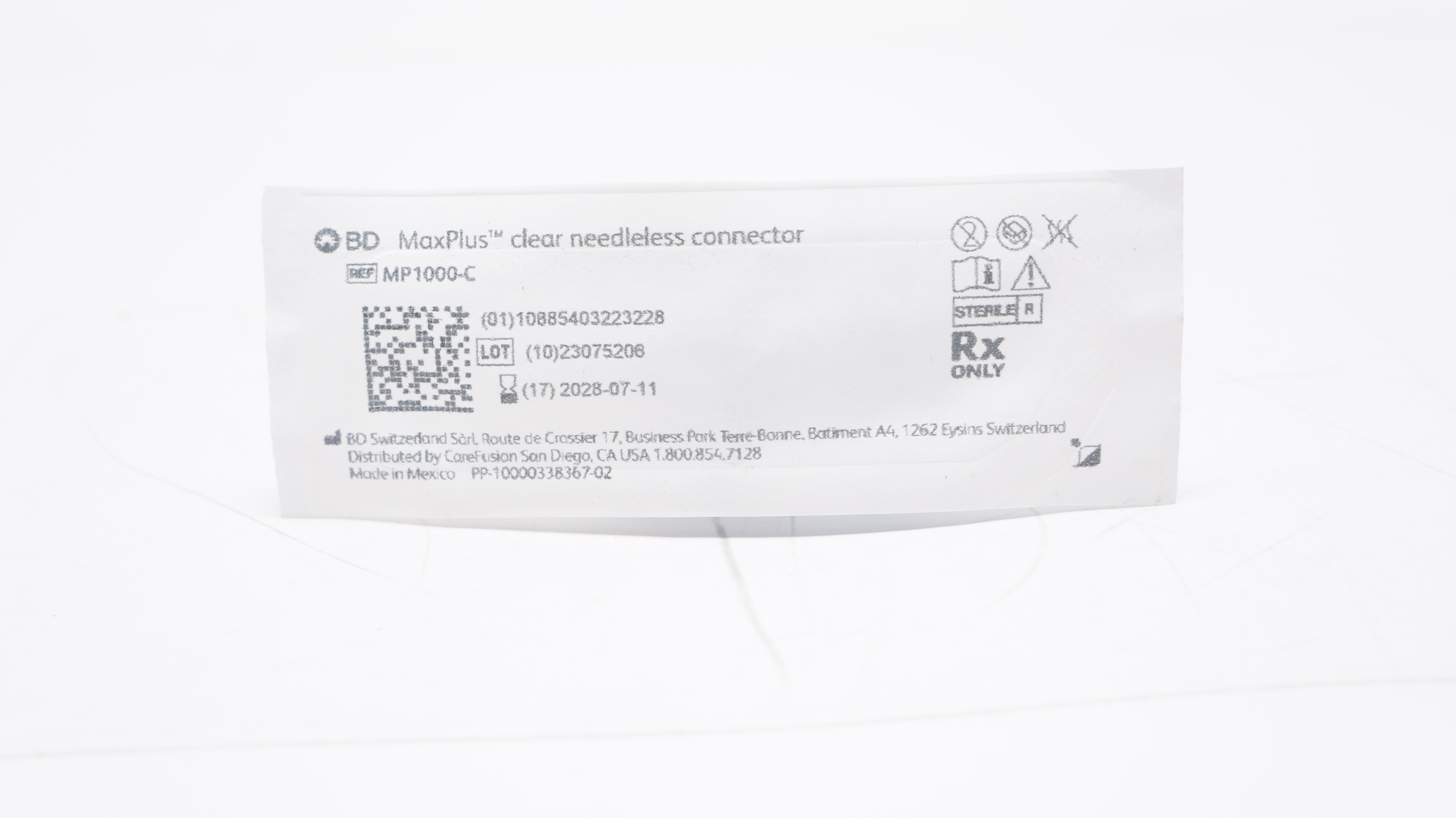 BD MP1000-C MaxPlus Clear Ndleless Connector