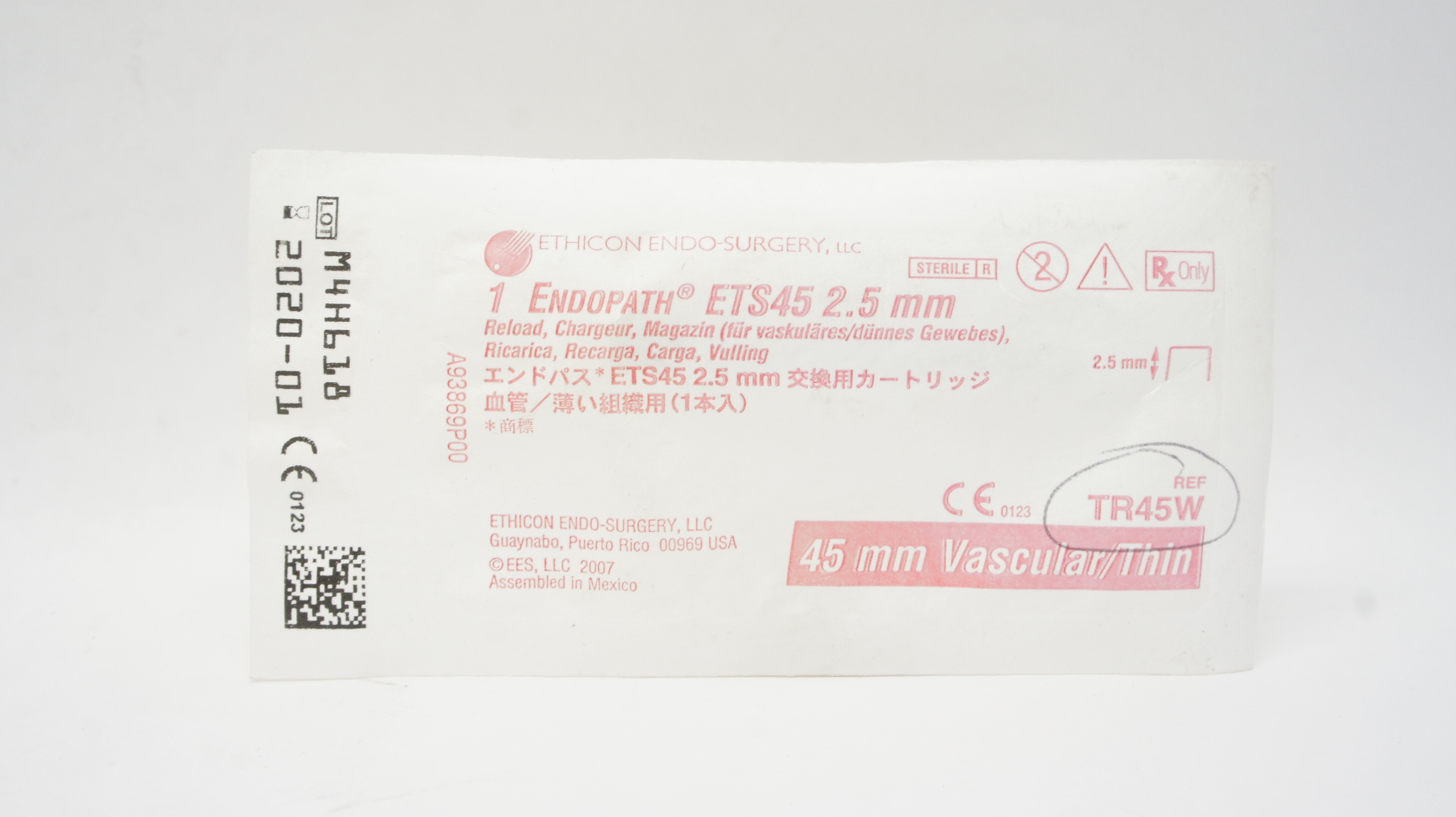 Ethicon TR45W 1 Endopath ETS45 2.5mm Reload 45mm Vascular/Thin (x)