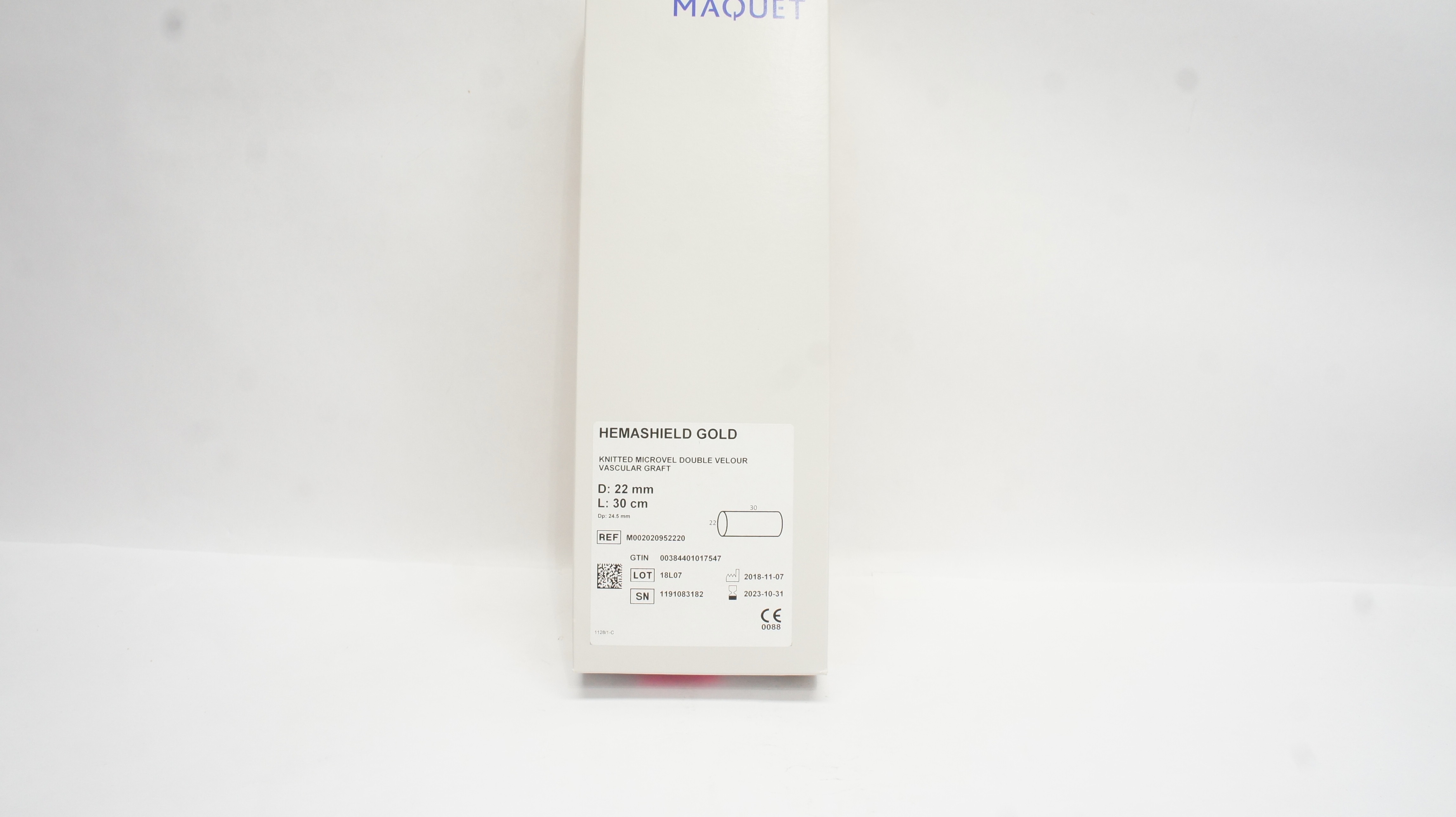 Maquet M002020952220 Knitted Microvel Double Velour Vascular Graft (x)