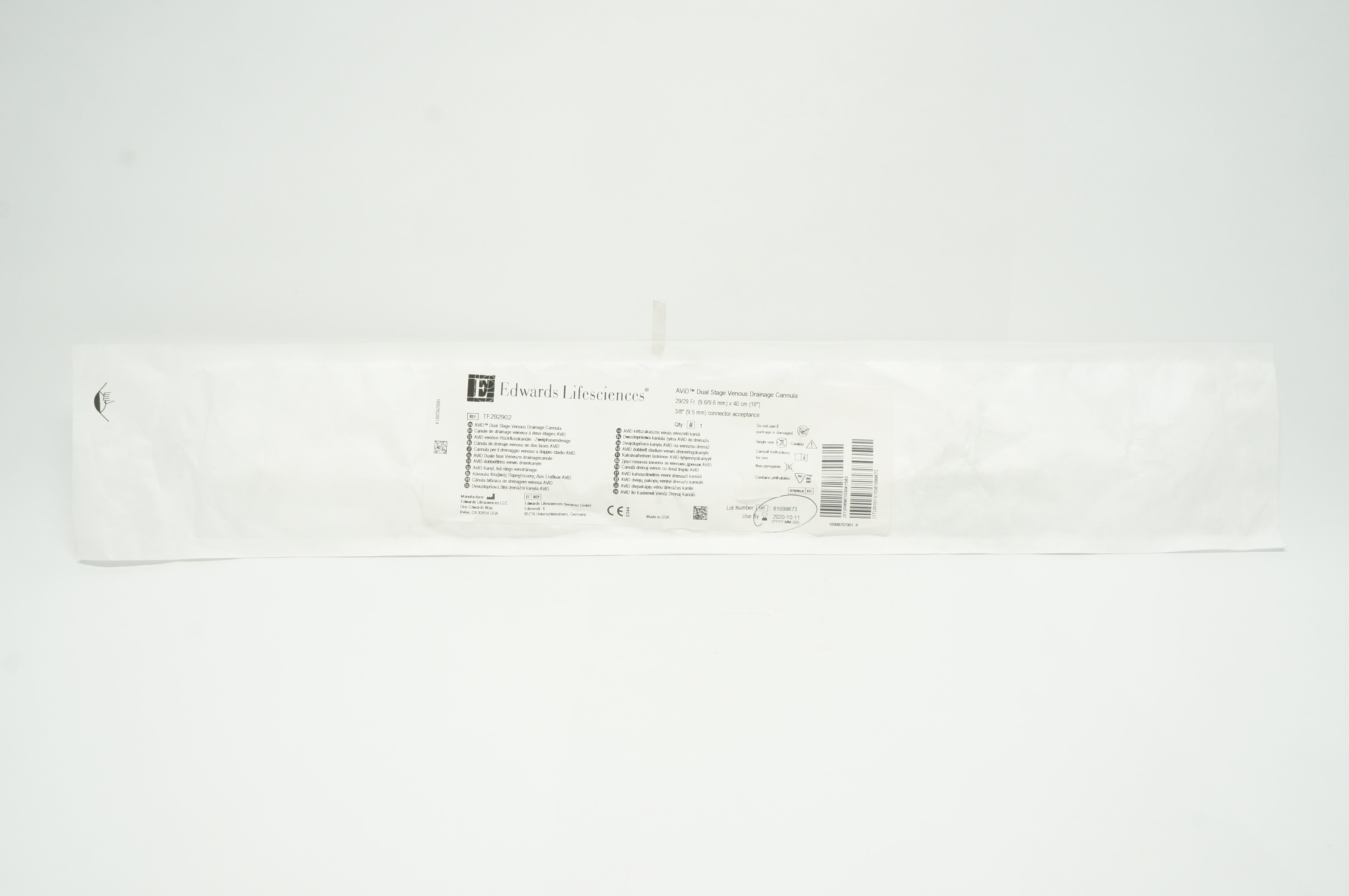 Edwards Lifesciences TF292902 AViD Dual Stage Venous Drainage Cannula