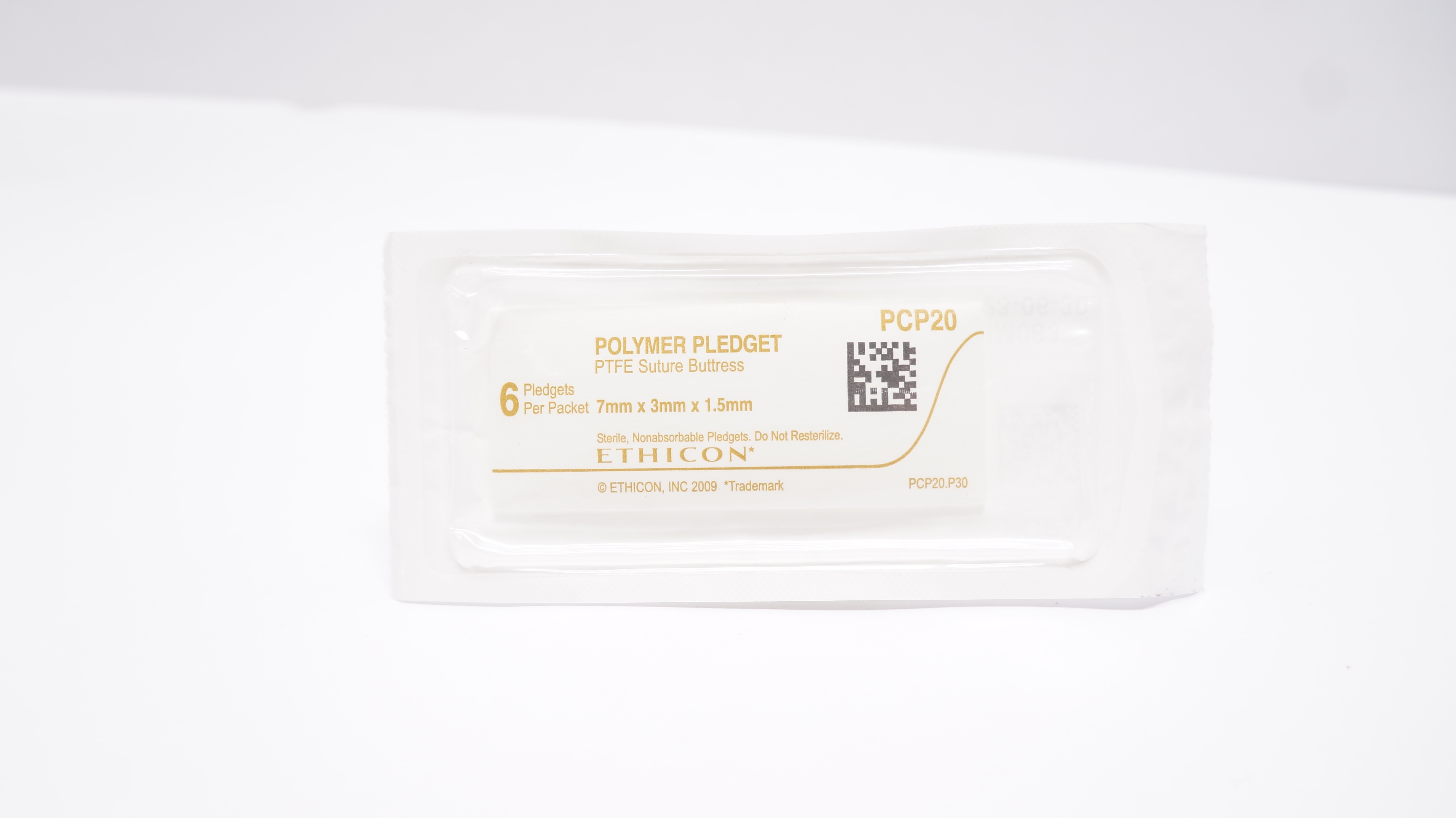 Ethicon PCP20 Polymer Pledget PTFE Stre Buttress 7mm x 3mm x 1.5mm (x)-Pack of 6
