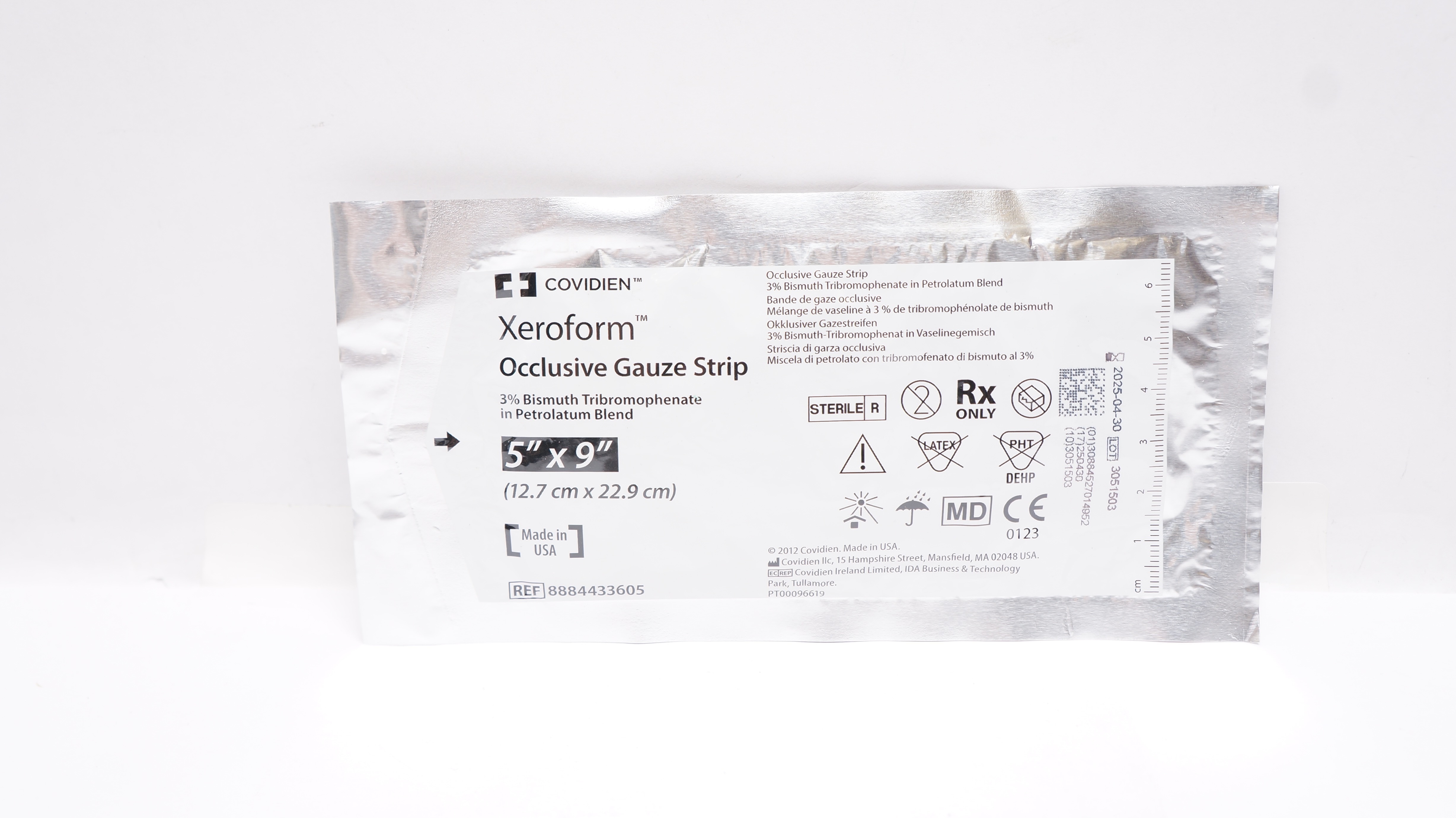Covidien 8884433605 Xeroform Occlusive Gauze Strip 5 inch x 9 inch