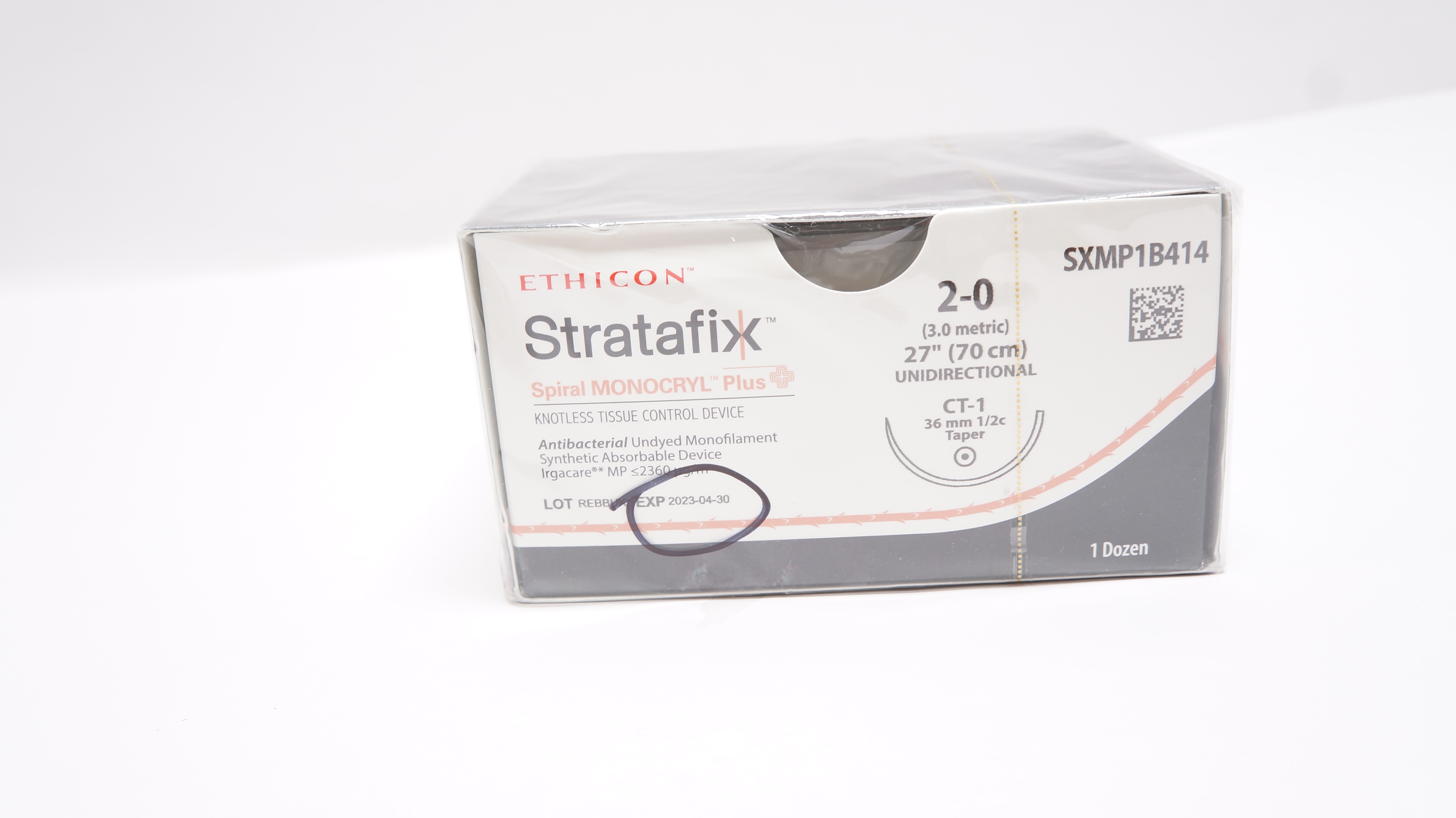 Ethicon SXMP1B414 2-0 Stratafix Stre CT-1 36mm 1/2c Taper 27inch (x) - Box of 12