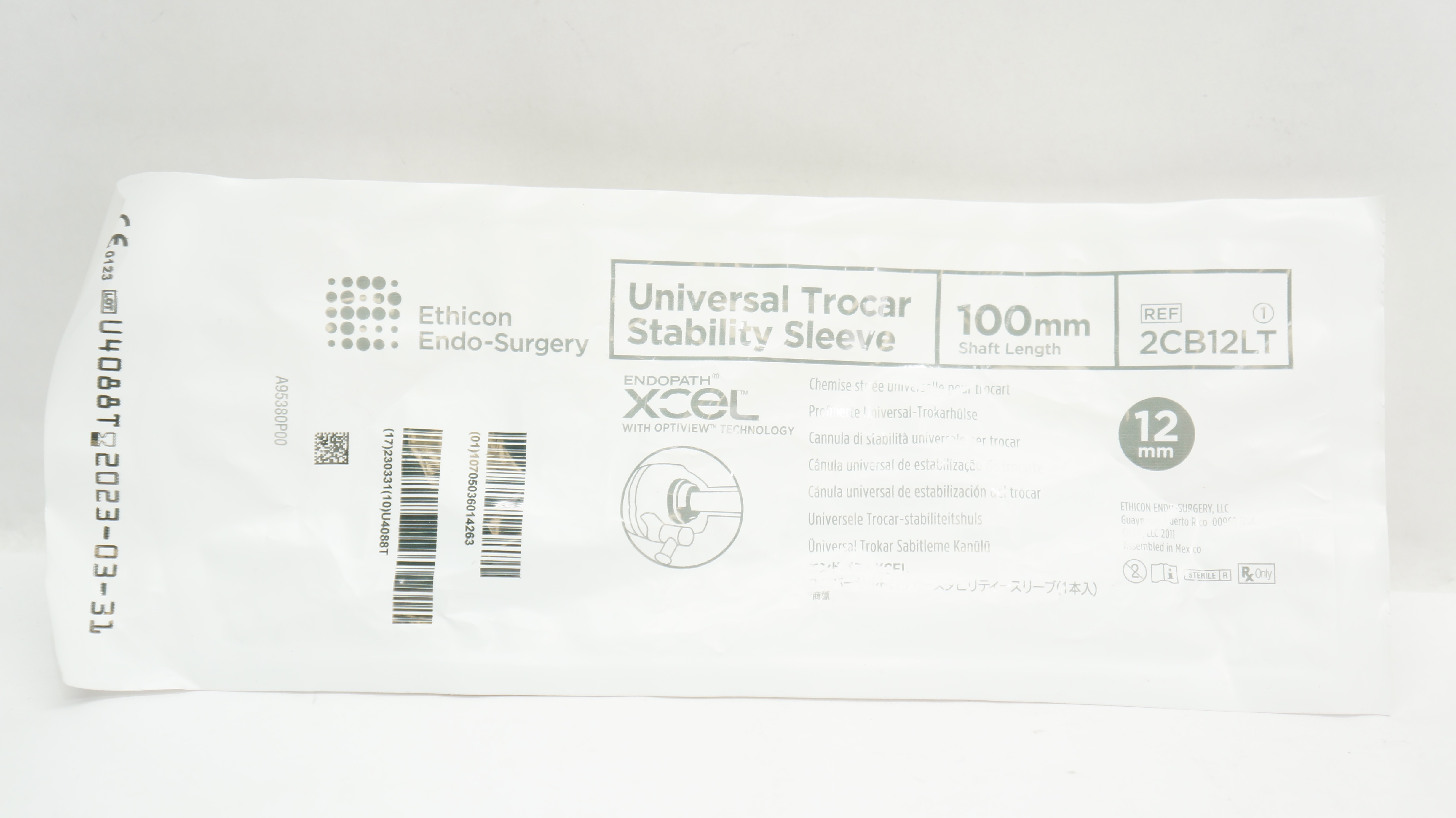 Ethicon 2CB12LT Endopath XCEL Universal Trocar Stability Sleeve 100mm x 12mm (x)