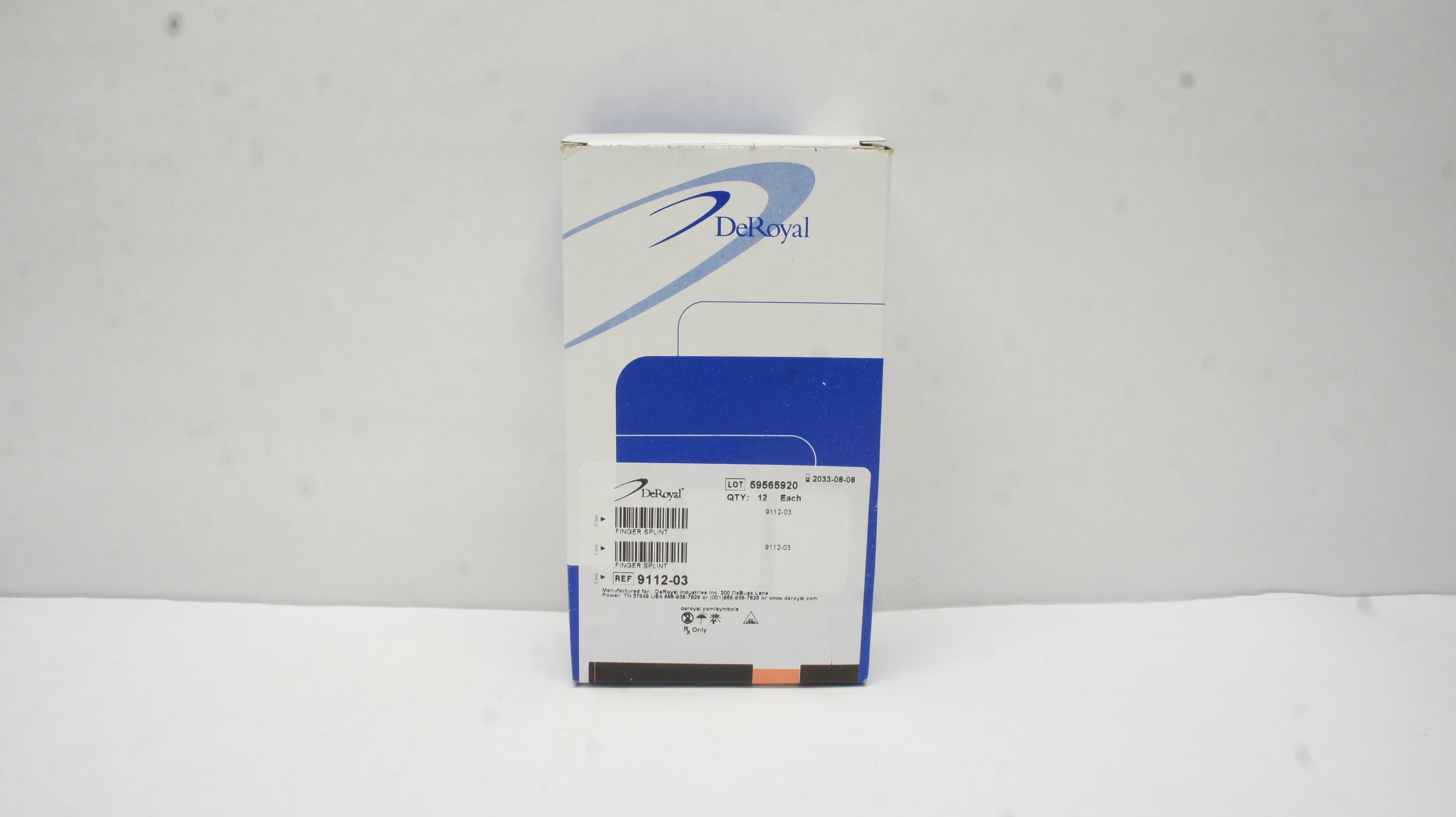 DeRoyal 9112-03 Finger Splint 4-Prong W/Foam, Large