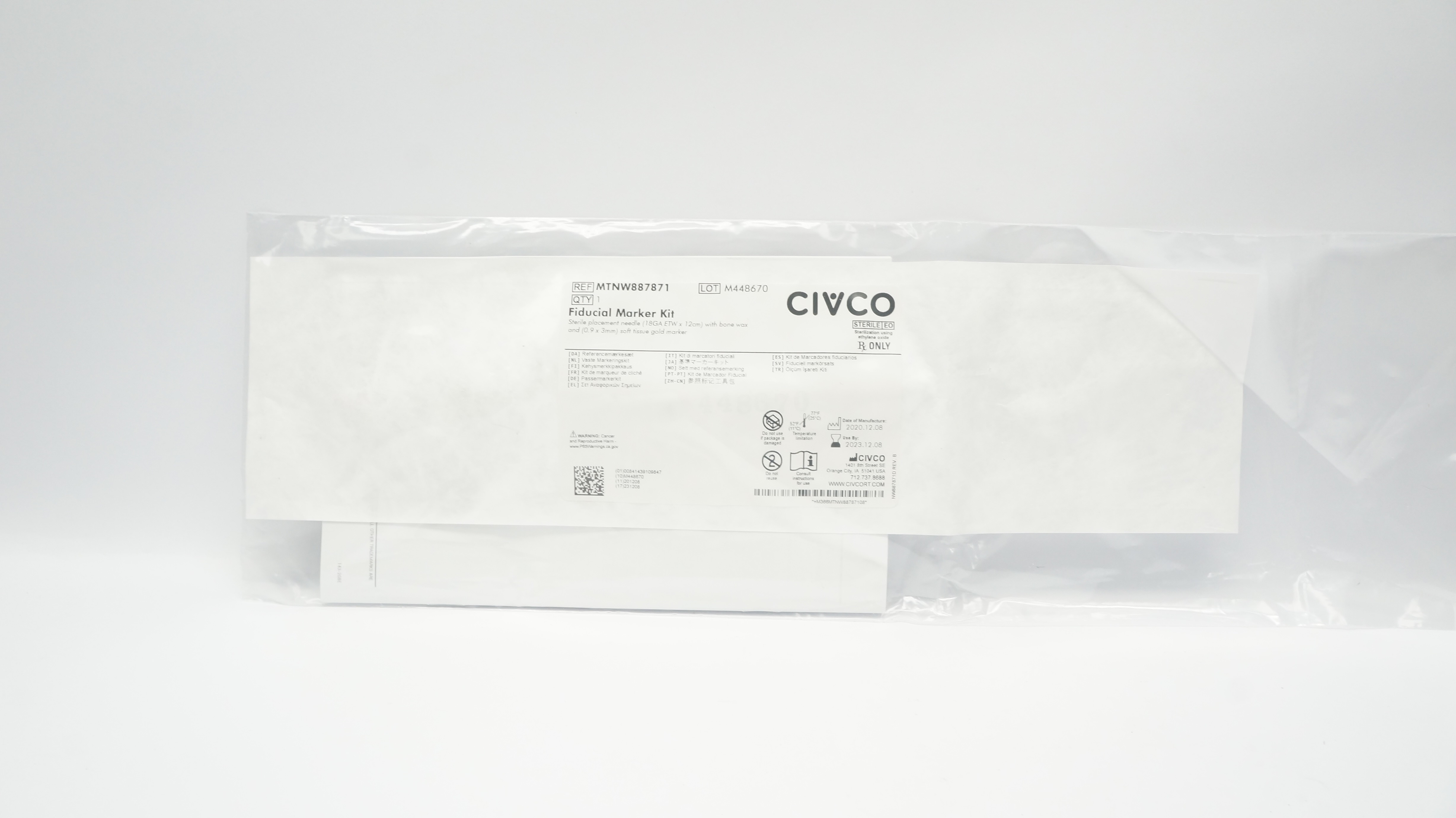 Civco MTNW887871 Fiducial Marker Kit (x)
