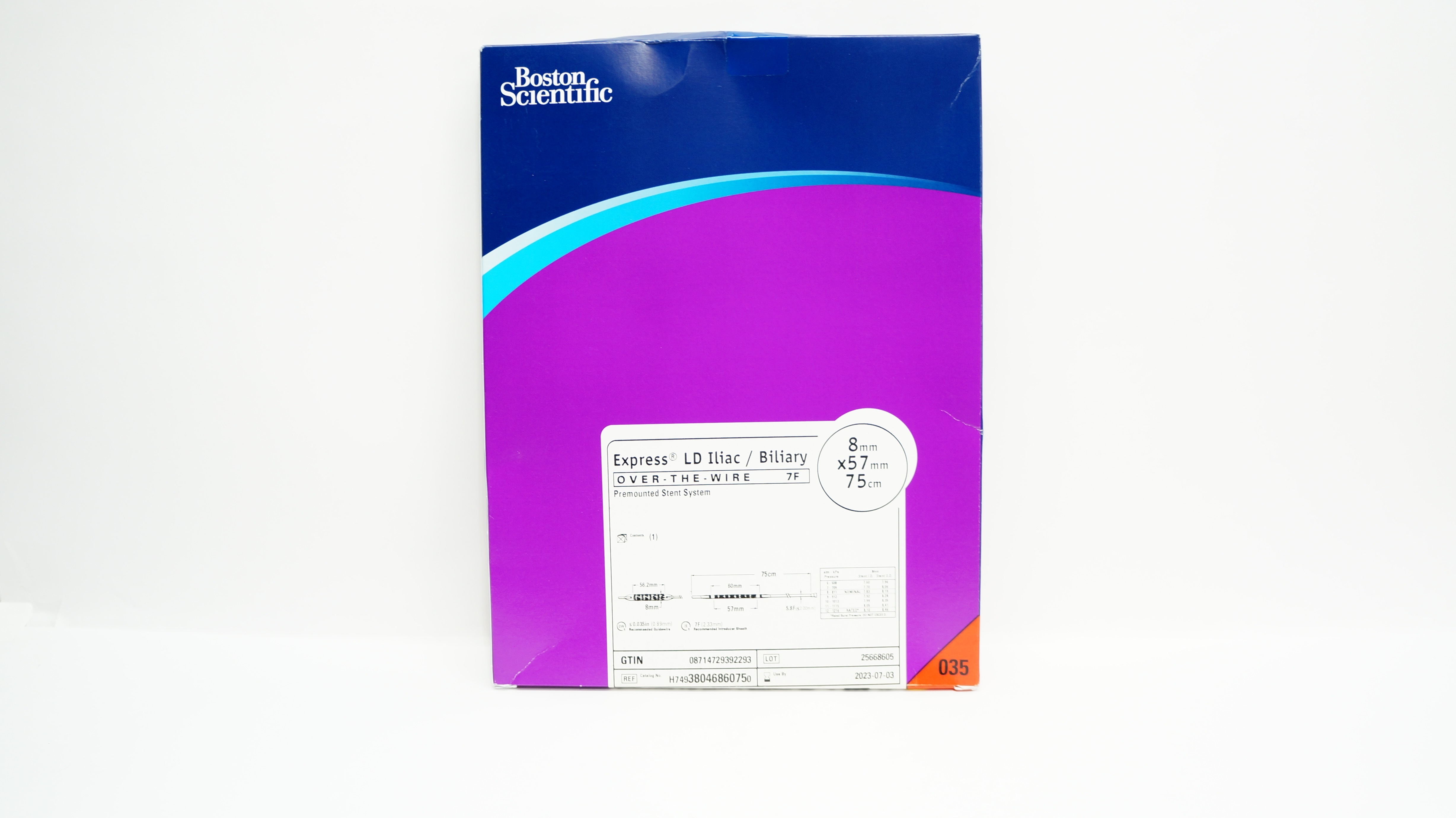 Boston Scientific H74938046860750 Express Premounted Stnt System 8x57mmx75cm (x)