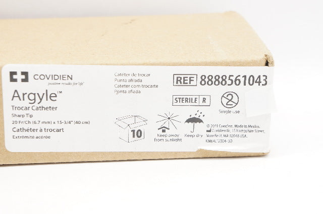 Covidien 8888561043 Argyle Trocar Cath. Sharp Tip 20Fr/Chx15-3/4inch - Box of 10