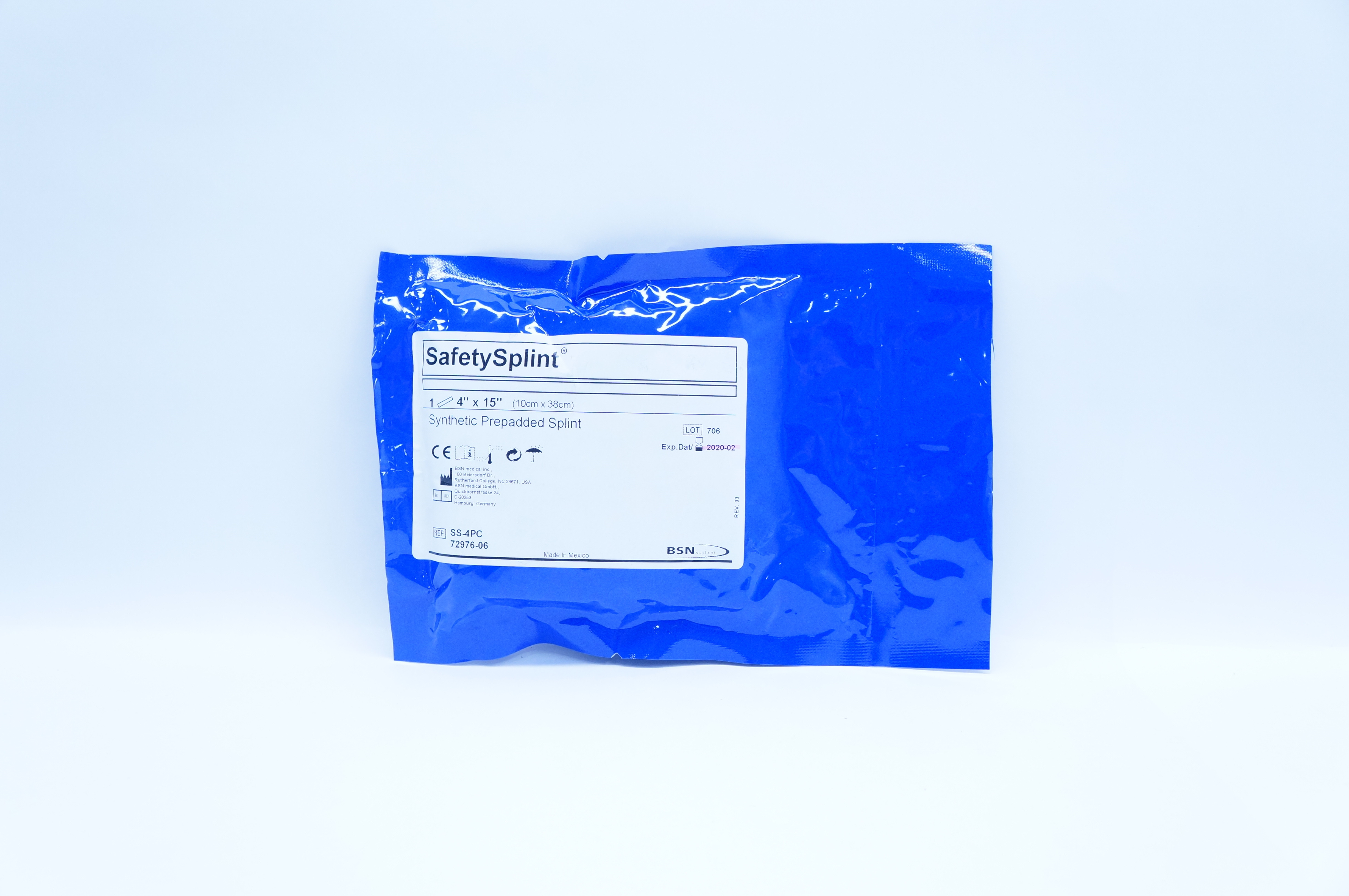 BSN Medical SS-4PC SafetySplint Synthetic Prepadded Splint 4 x 15inch (x)
