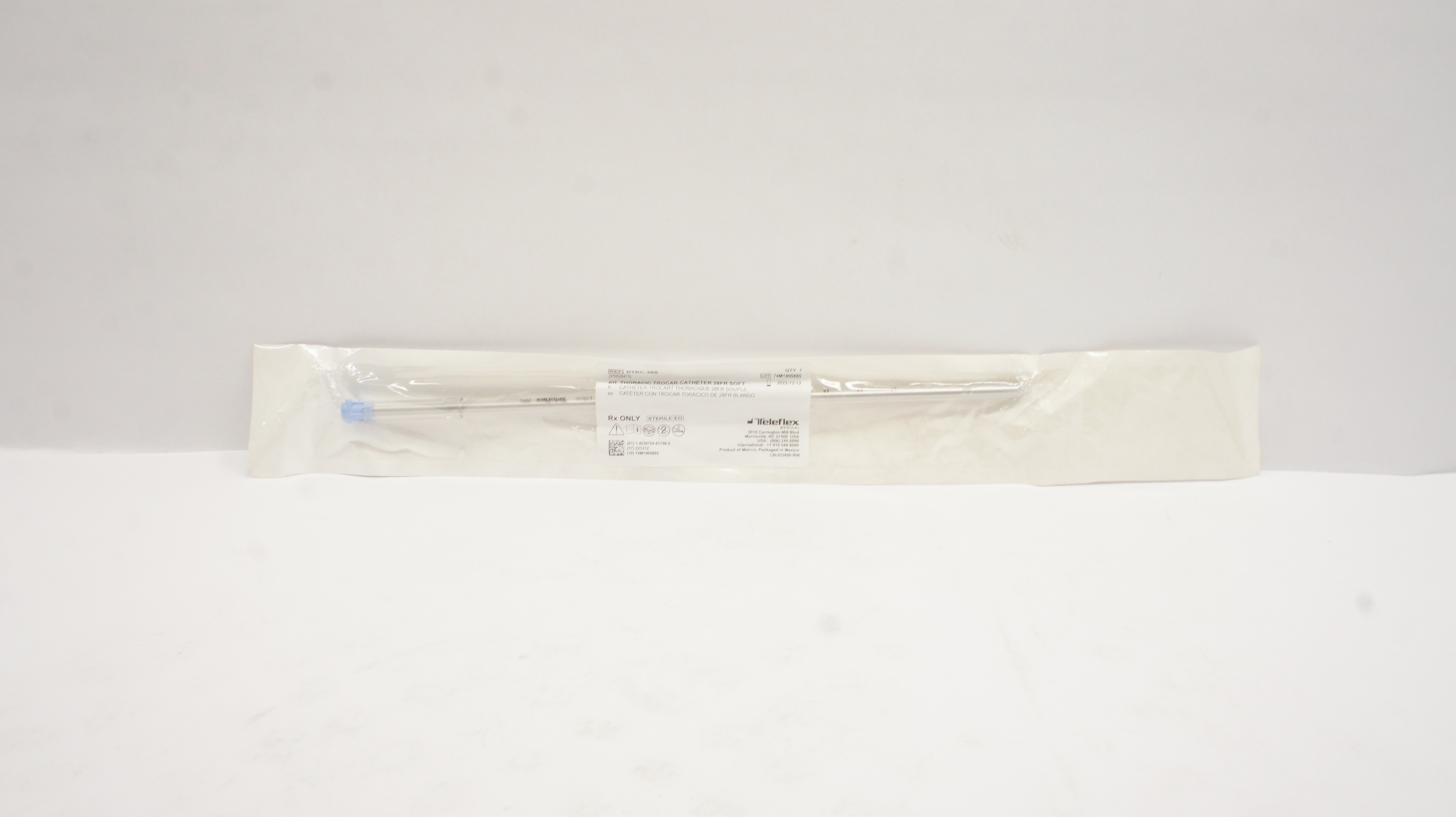 Teleflex DTRC-28S Thoracic Trocar Cath. Soft 28Fr. (x)