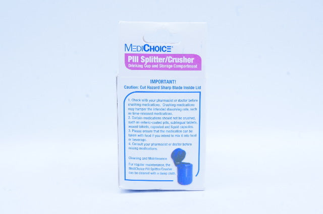 MediChoice PLC1220A Pill Splitter/Crusher Drinking Cup & Storage Compartment