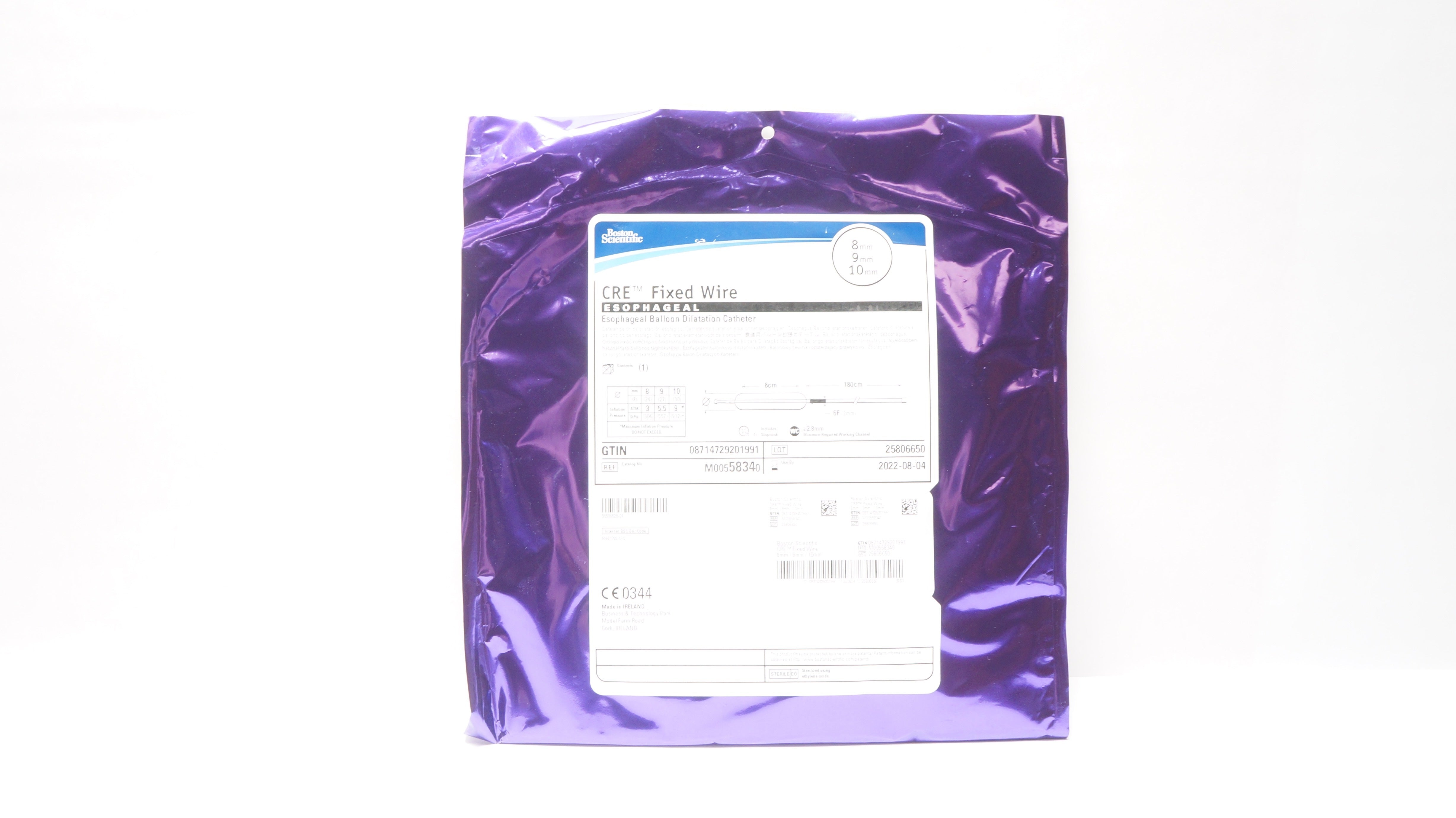 Boston Scientific 5834 CRE Esophageal Balloon Dilation Cath. 8mm x 9mm x10mm (x)