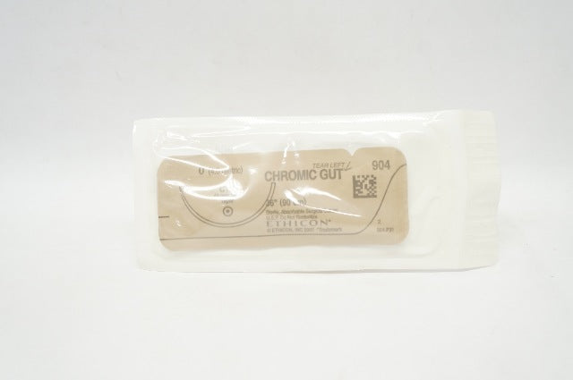 Ethicon 904 0 Chromic Gut Surgical Stre CTX 48mm 1/2c Taper, 36inch (x)