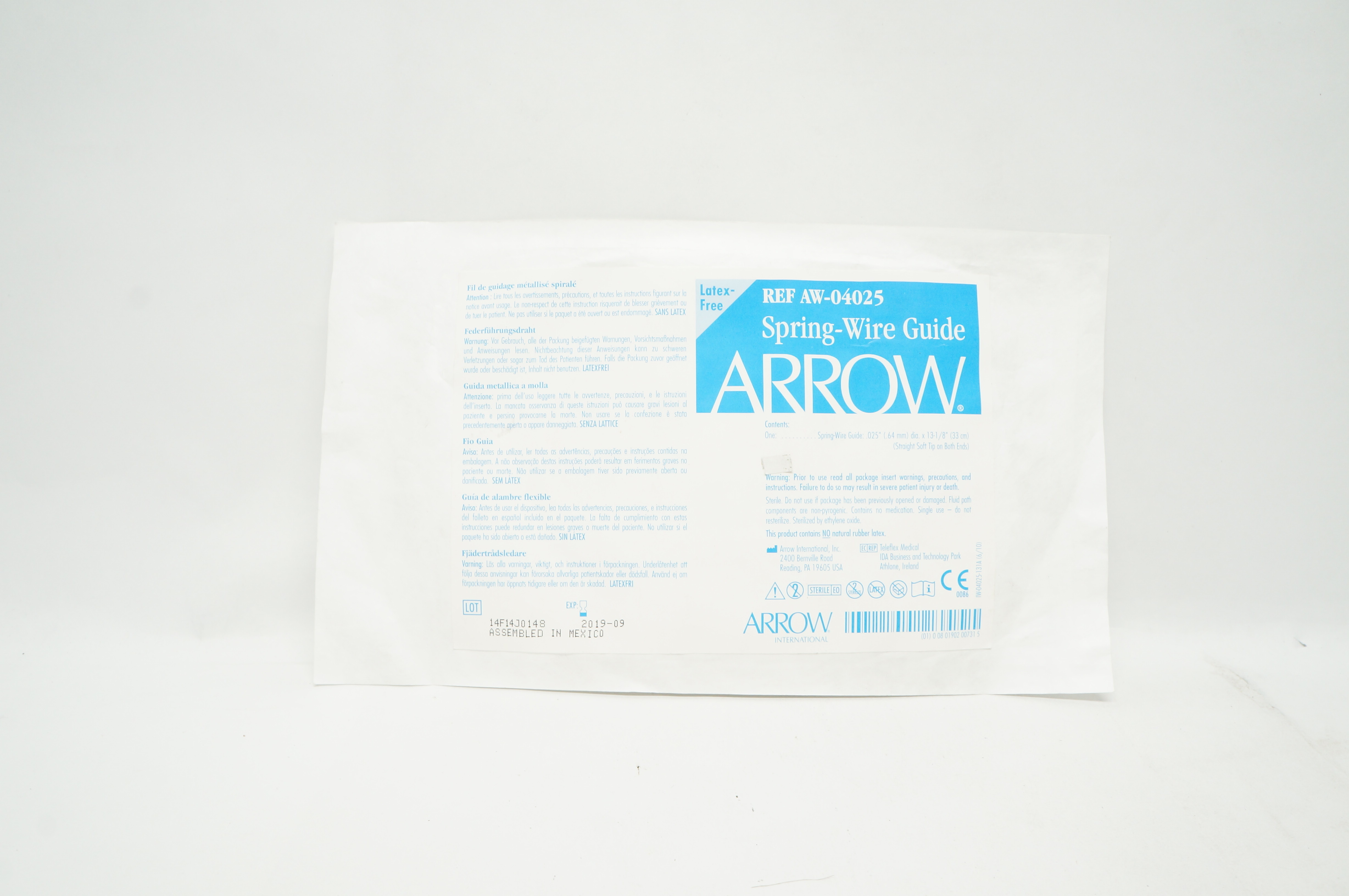 Arrow AW-04025 Spring-Wire Guide .025inch x 13-1/8inch (x)