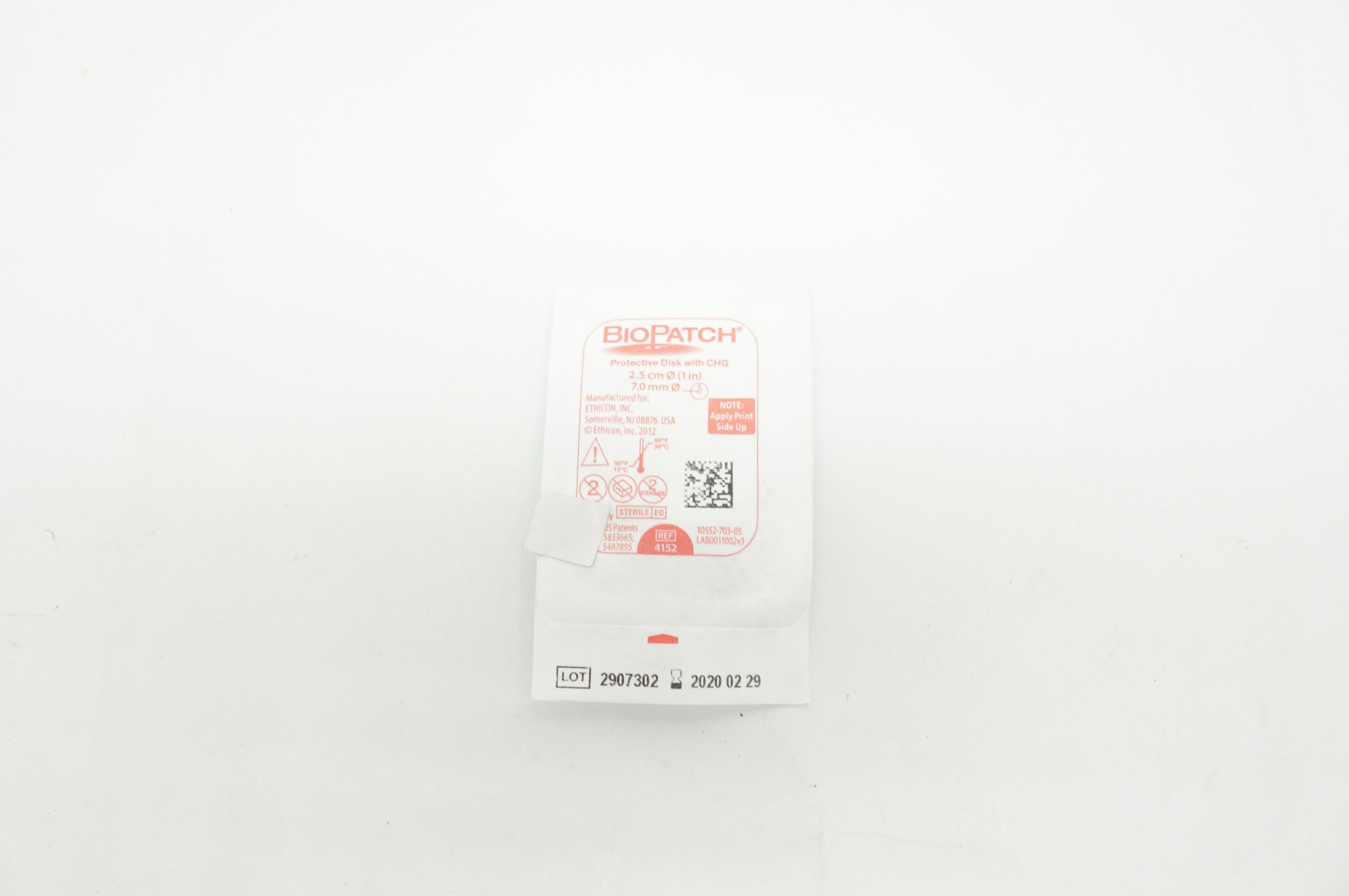 Ethicon 4152 BioPatch Protective Disk with CHG 1inch (x)