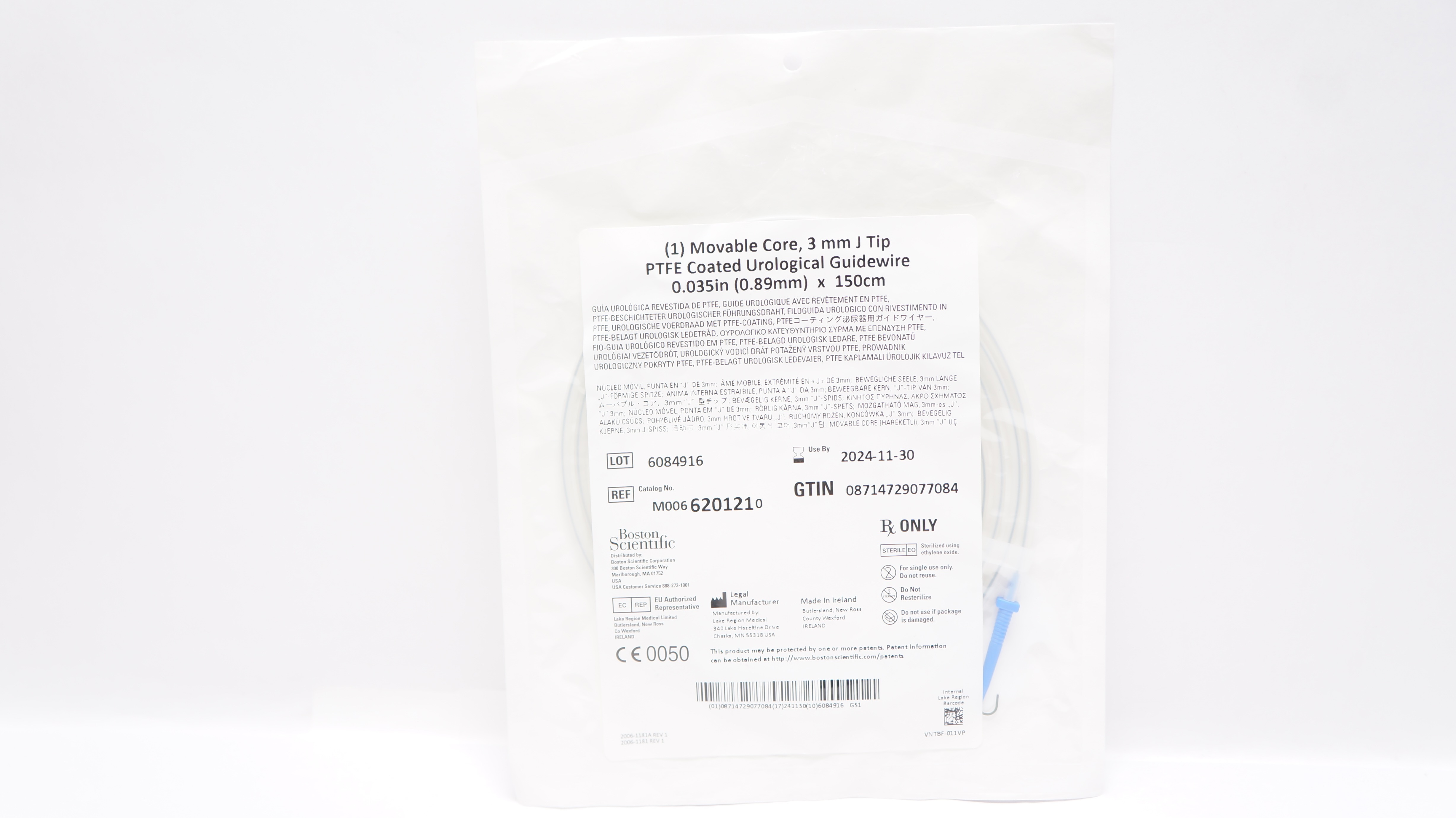 Boston Scientific 620121 Coated Urological Guidewire, 0.035In x 150cm