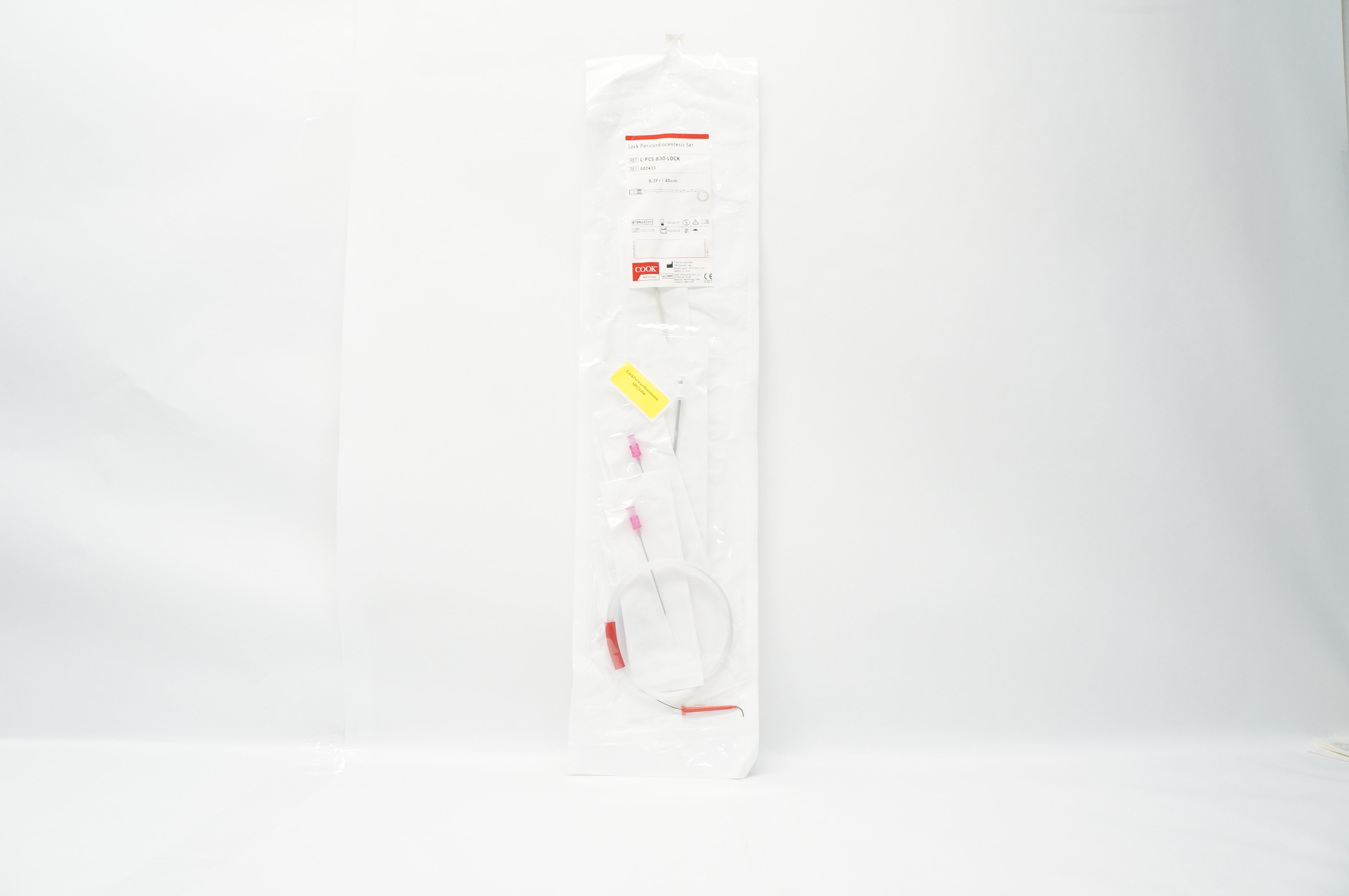 Cook Medical G02433 Lock Pericardiocentesis Set 8.3Fr x 40cm