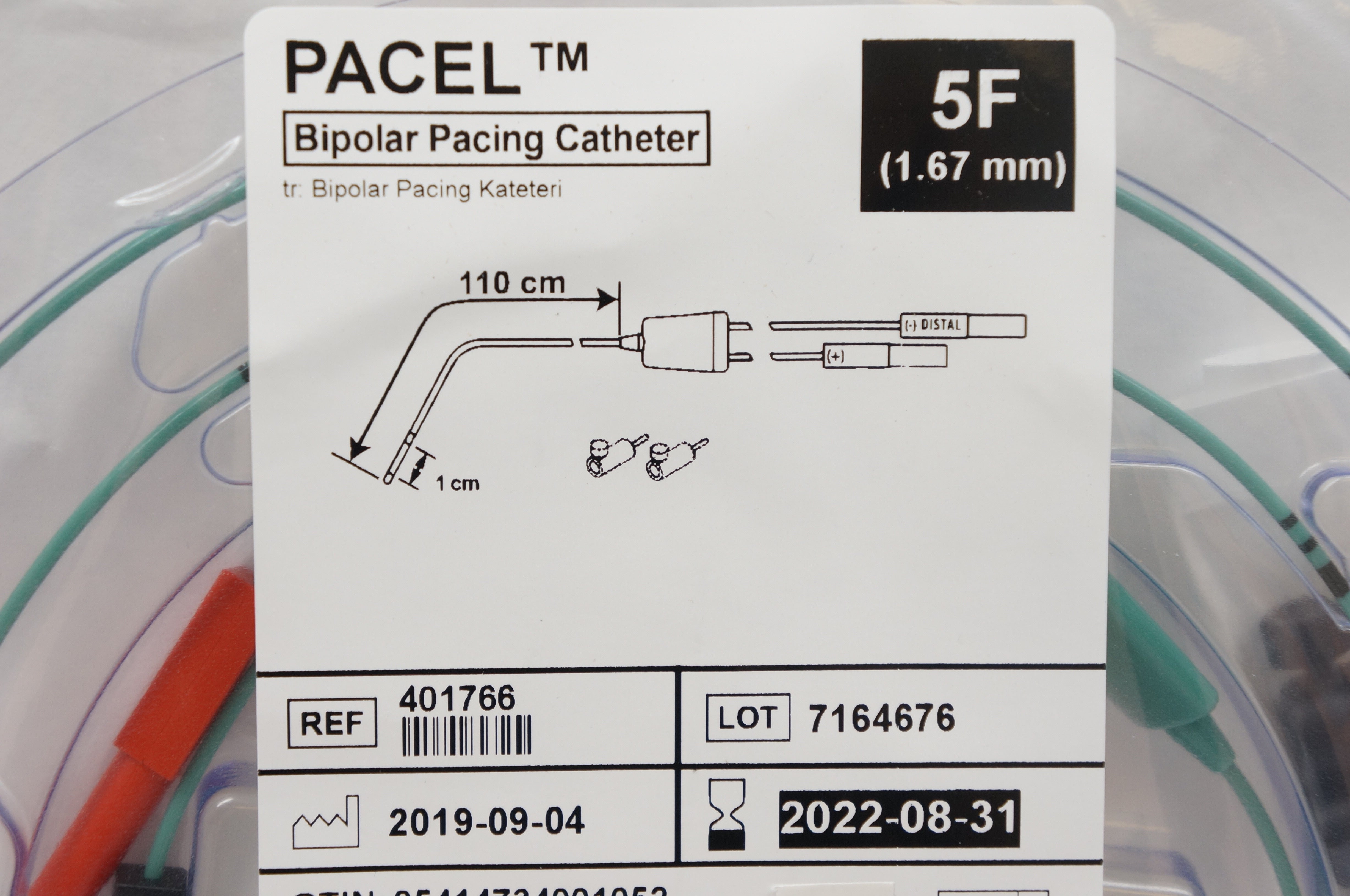 na品 Abbott 401766 Pacel™ Bipolar Pacing Catheter 5Fr x 110cm