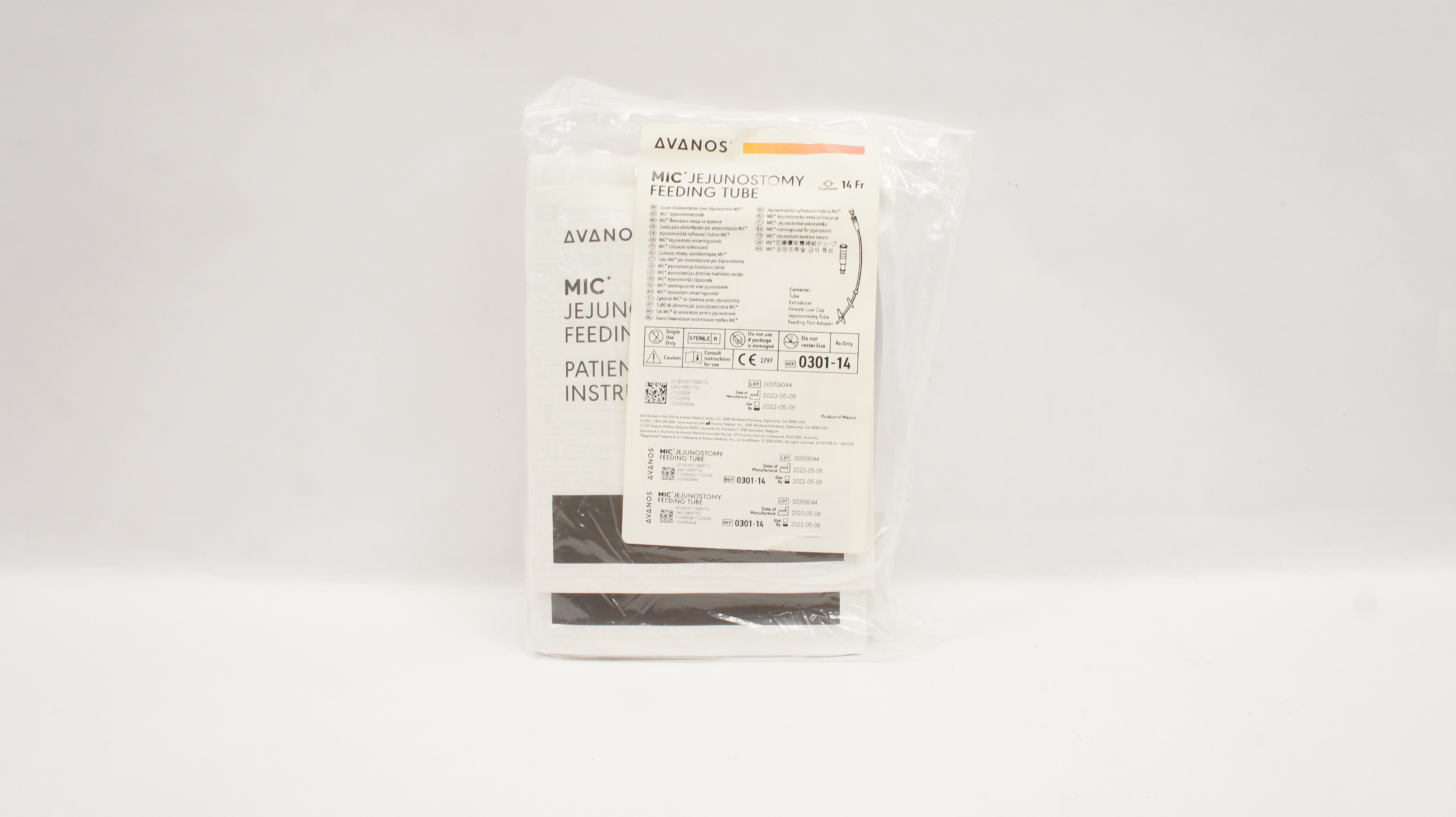 Avanos 0301-14 MIC Jejunostomy Feeding Tube 14 Fr (x)