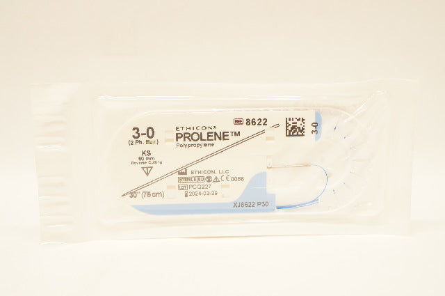Ethicon 8622 3-0 PROLENE KS 60mm Reverse Cutting 30inch