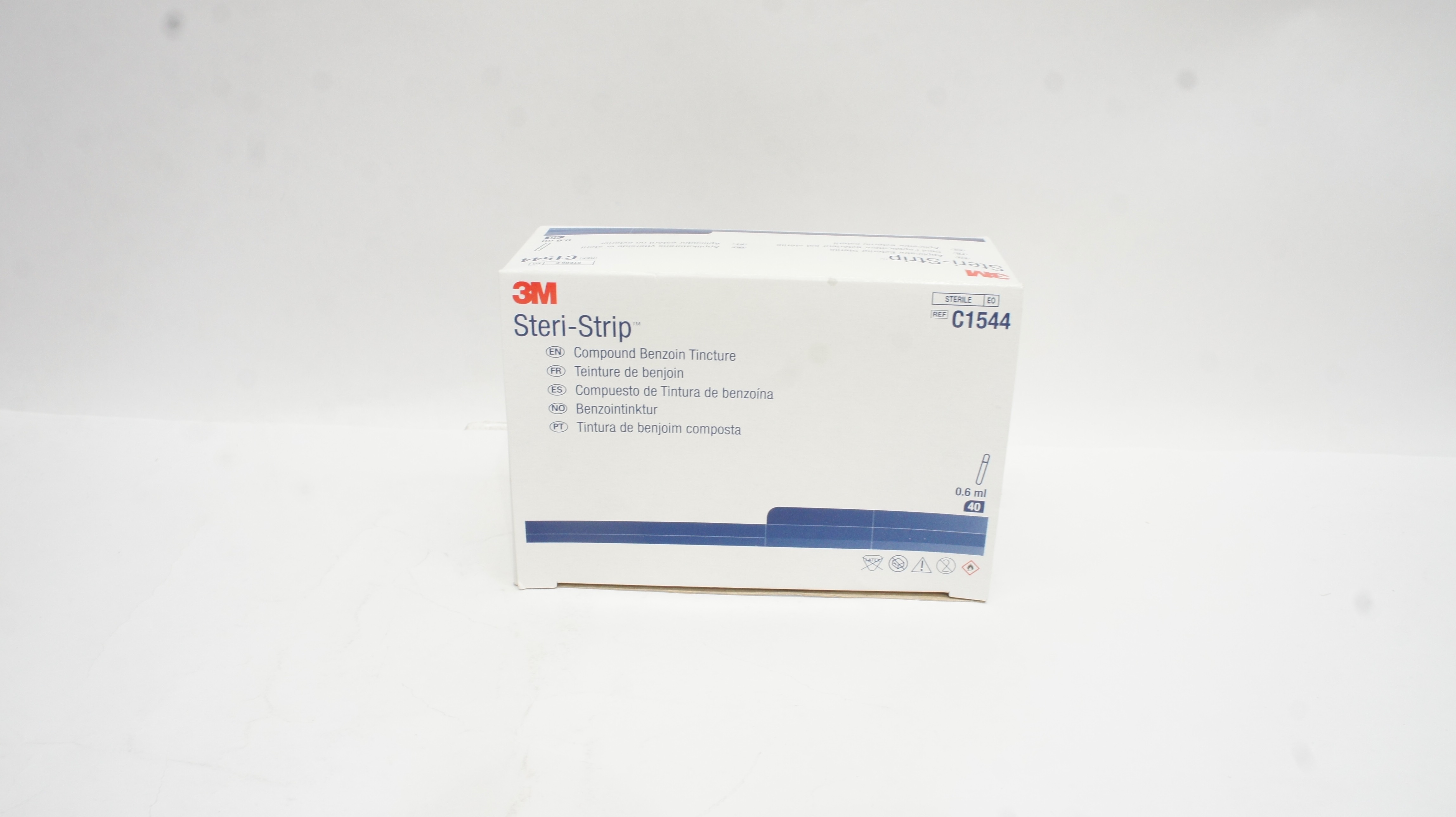 3M C1544 Steri-Strip Compund Benzoin Tincture 0.6mL - Box of 40