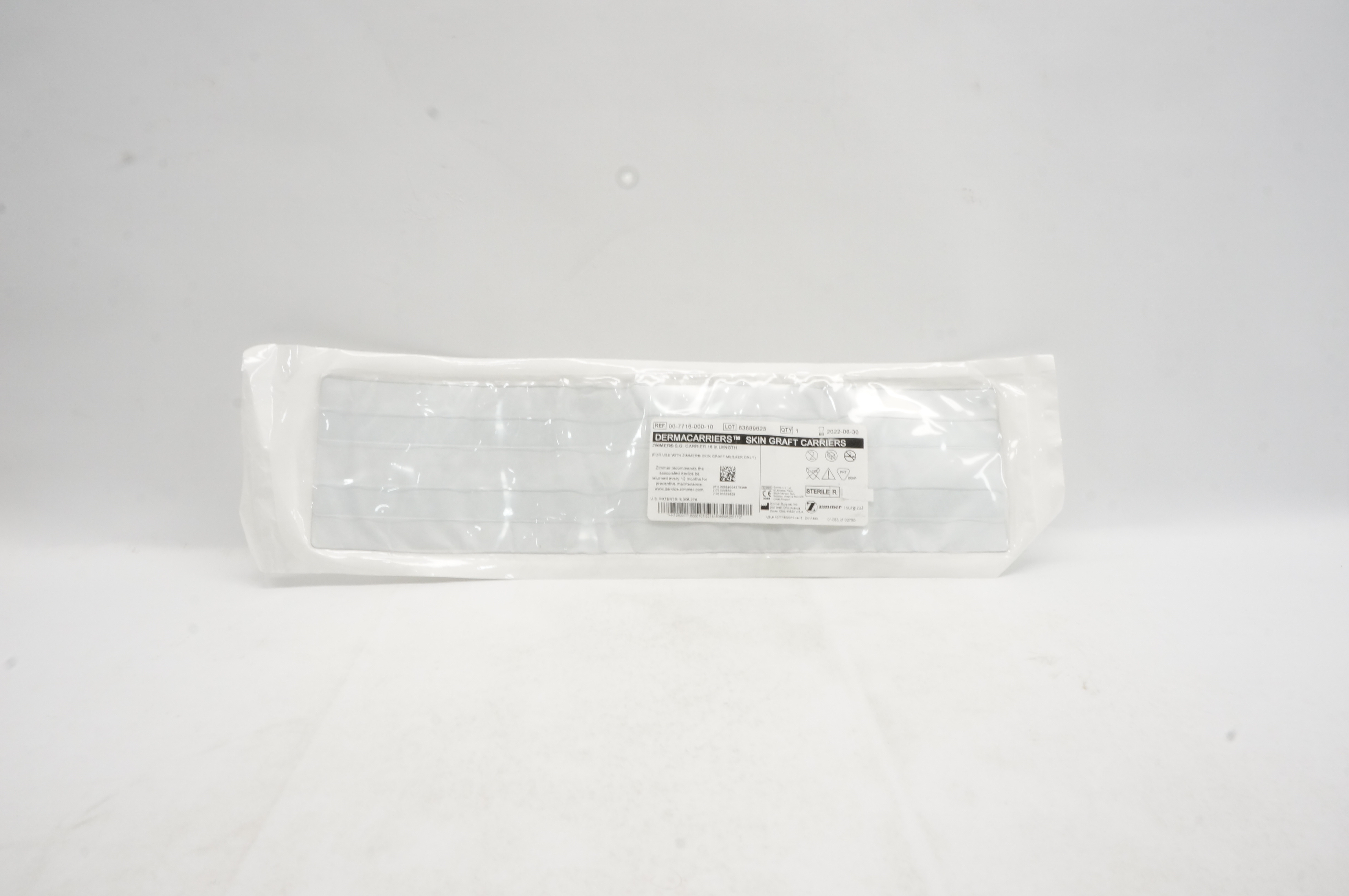 Zimmer 00-7716-000-10 DERMACARRIERS Skin Graft Carrier 16inch Length