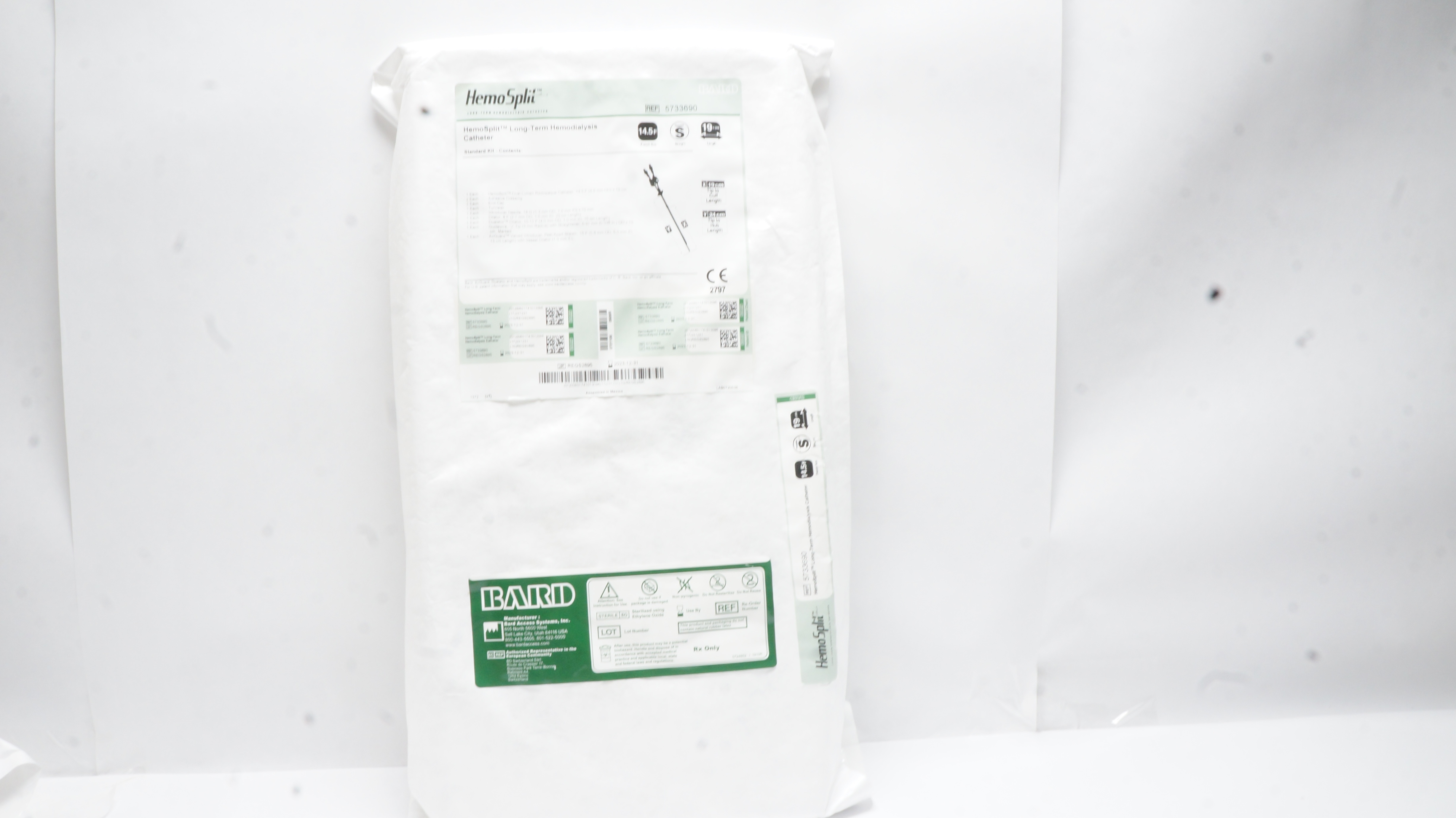 Bard 5733690 HemoSplit Long-Term Hemodialysis Cath. Kit 14.5F x 19cm (x)