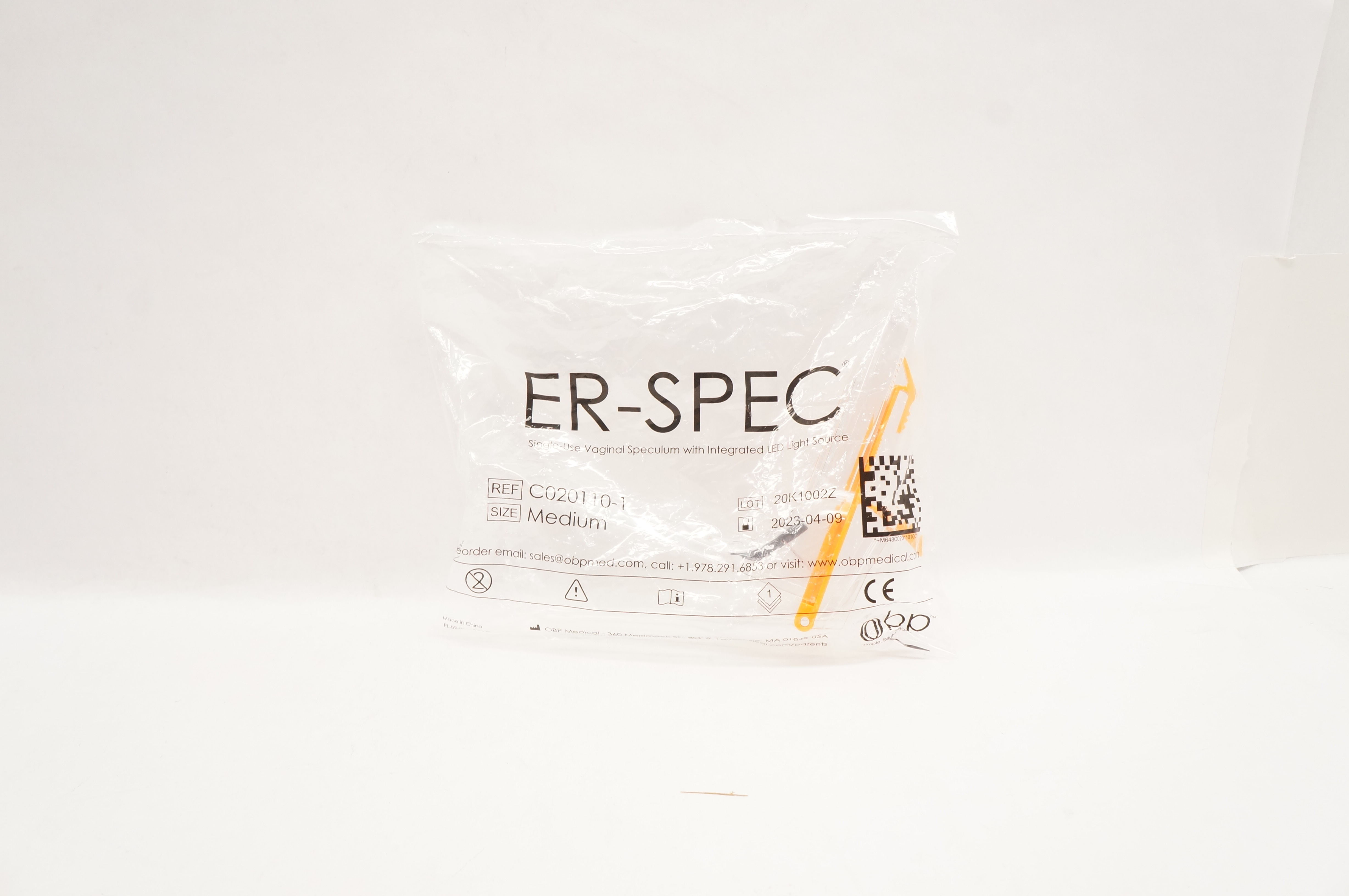 OBP Medical C0201101 ErSpec Vaginal Speculum w/Integrated LED Light