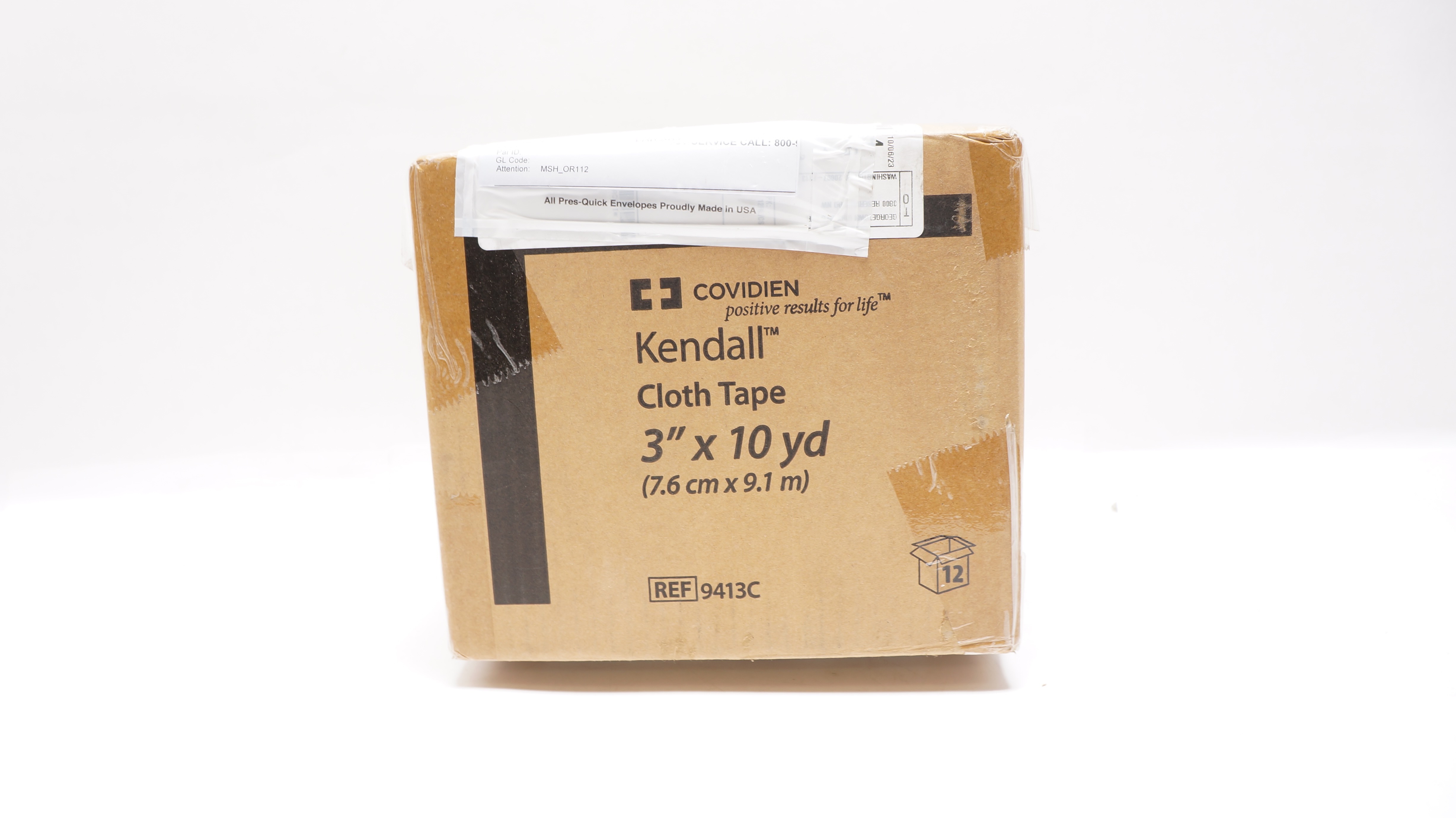 Covidien 9413C Kendall Cloth Tape 3inch x 10yd - Case of 12