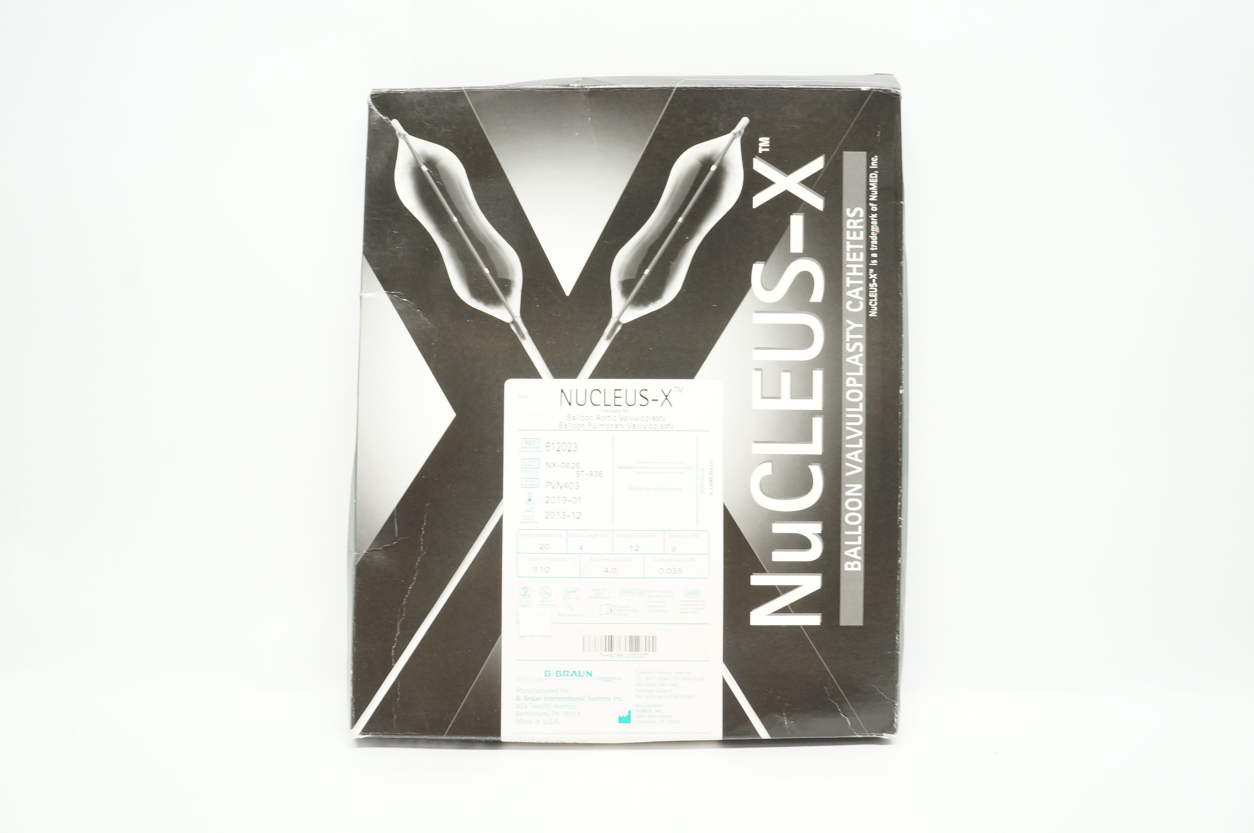 B. Braun 612023 Nucleus-X Balloon Aortic Valvuloplasty 20mm x 4cm 12 Fr (x)
