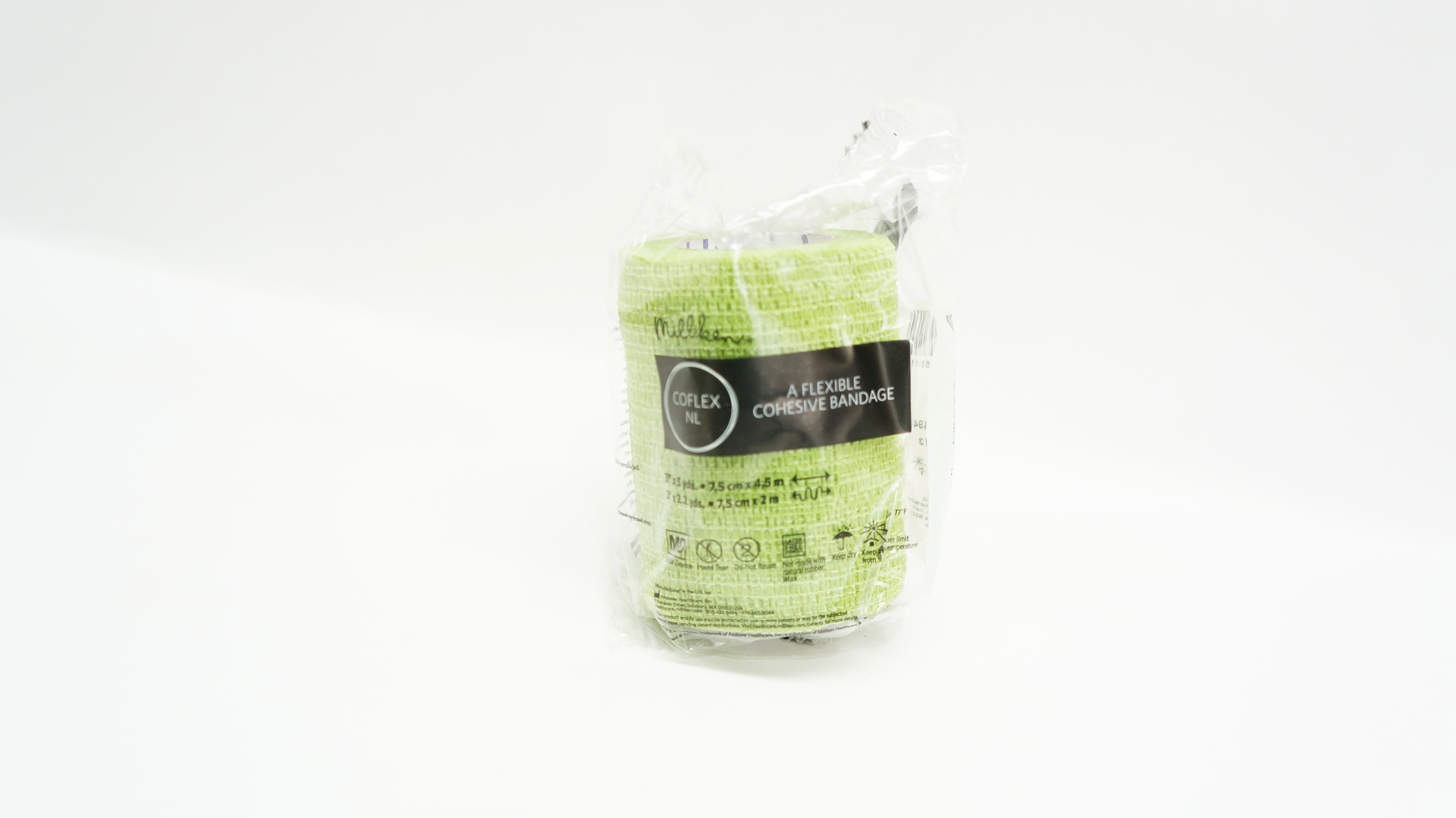 Milliken 5300CP Coflex NL A Flexible Cohesive Band 3Inx5yds,3In x 2.2yds,Green