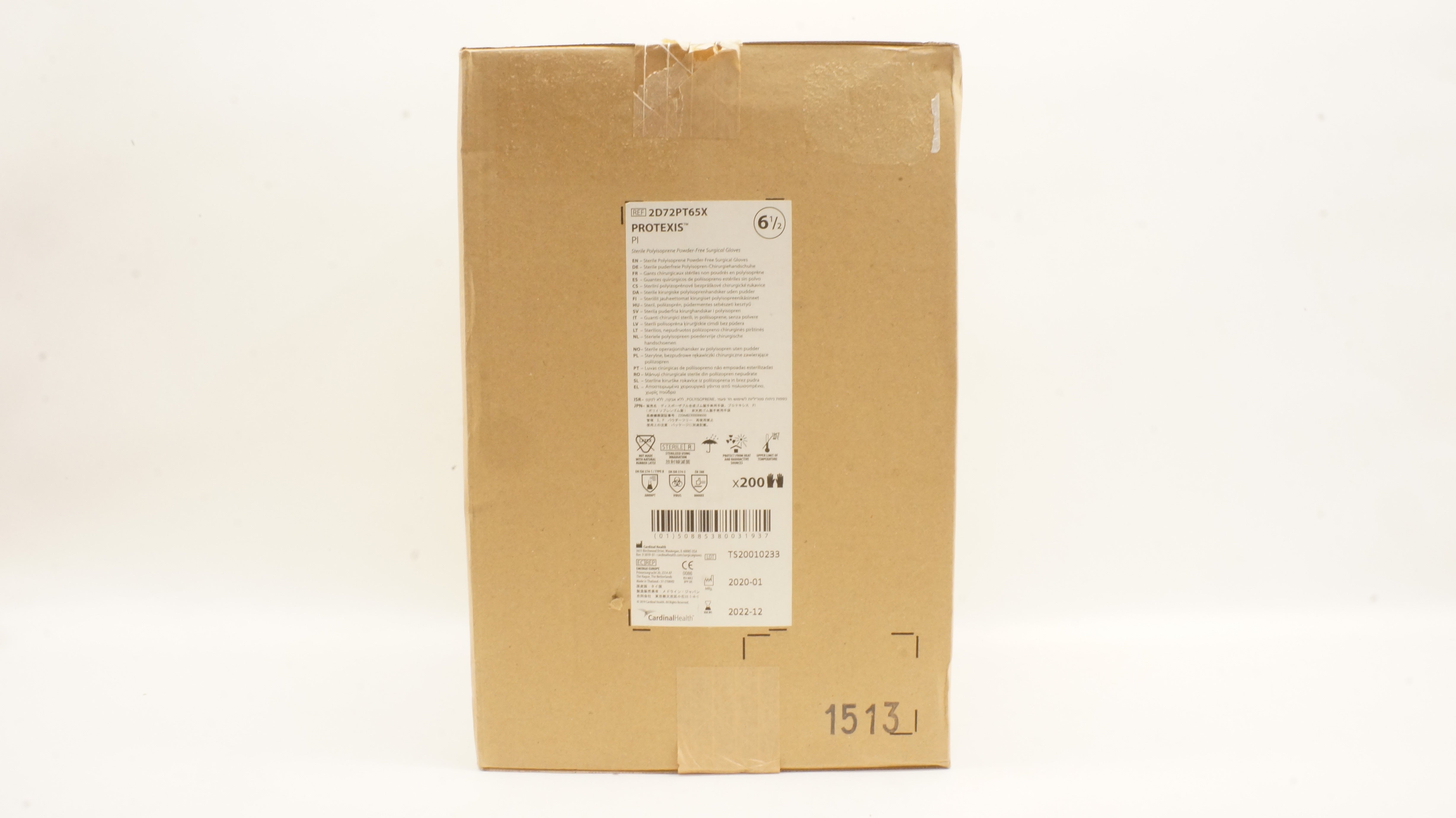 Cardinal Health 2D72PT65X Protexis Pl Polyisoprene Gloves 6-1/2 - Case of 150