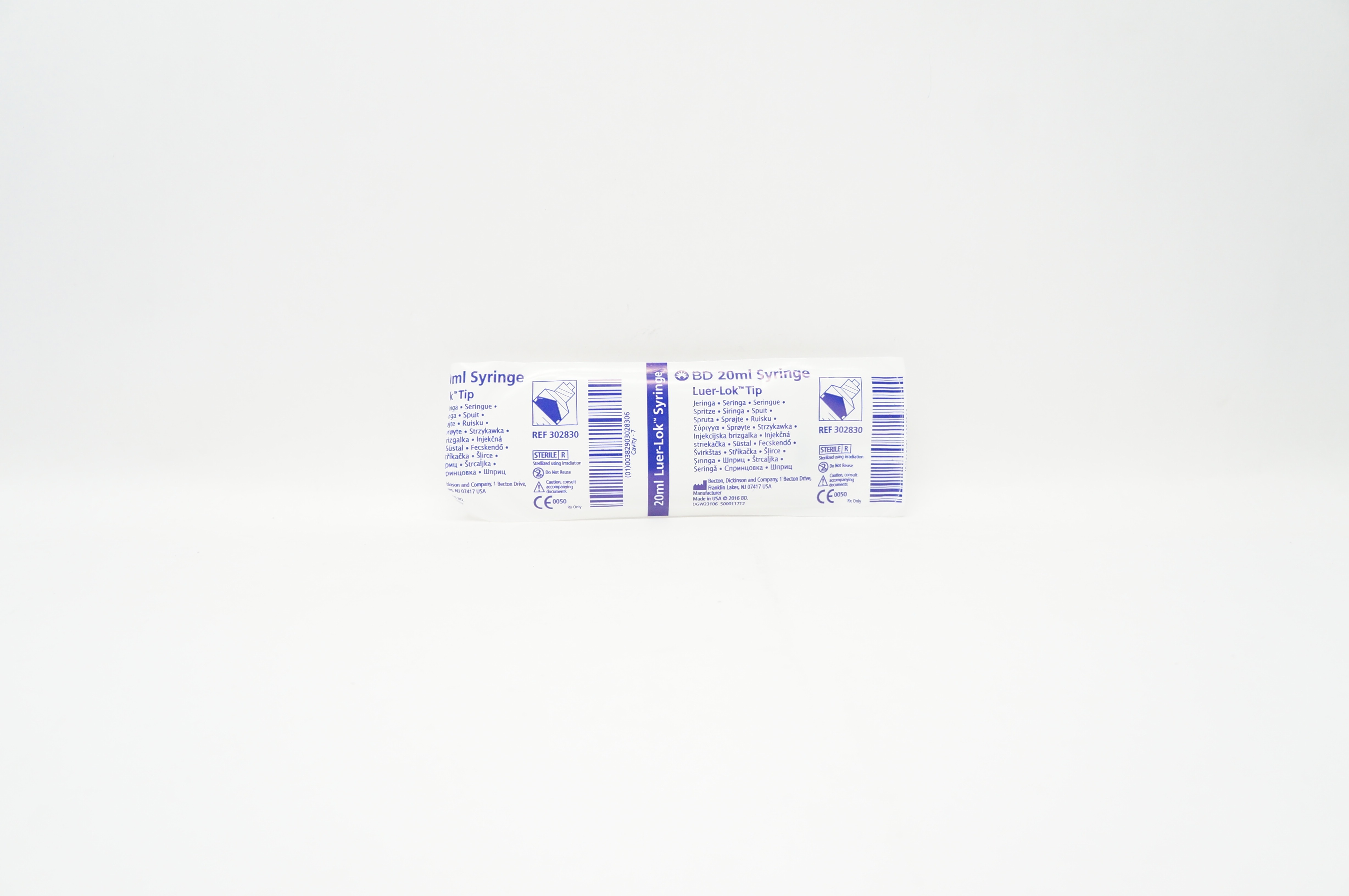 BD 302830 Syringe, Luer-Lok Tip, 20 mL